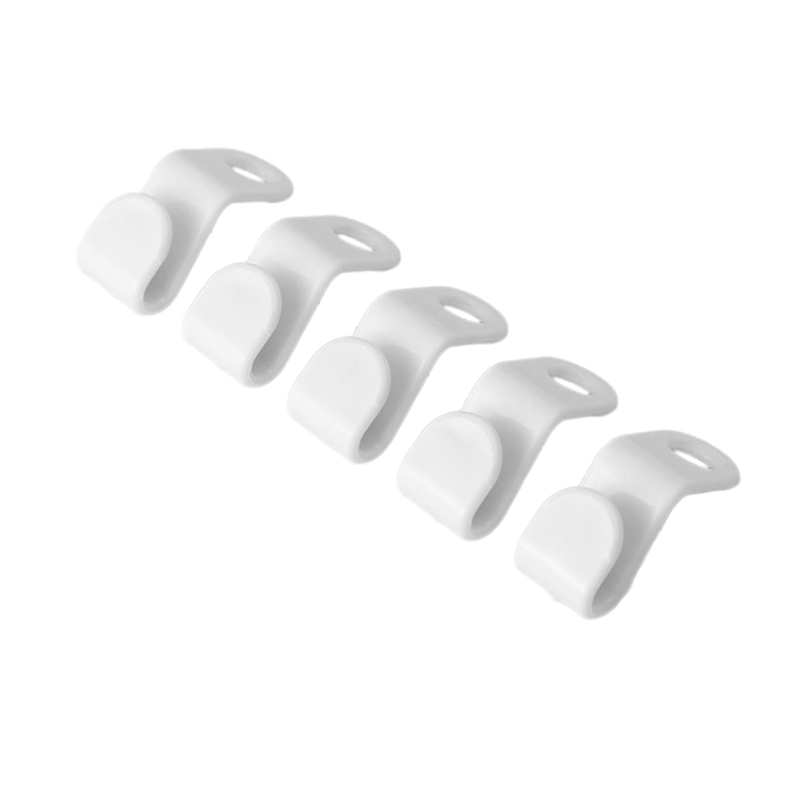 4x5Pcs Clothes Hanger Connector Durable Hanger Clips for Scarves Shirt Jackets white