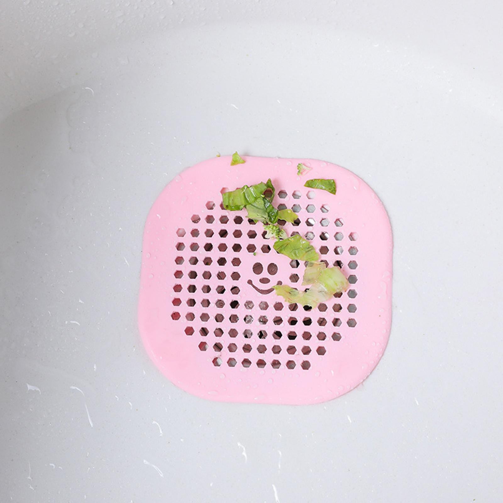 4xShower Drain Covers Household Shower Drain Protectors for Shower Bathtub Tub white