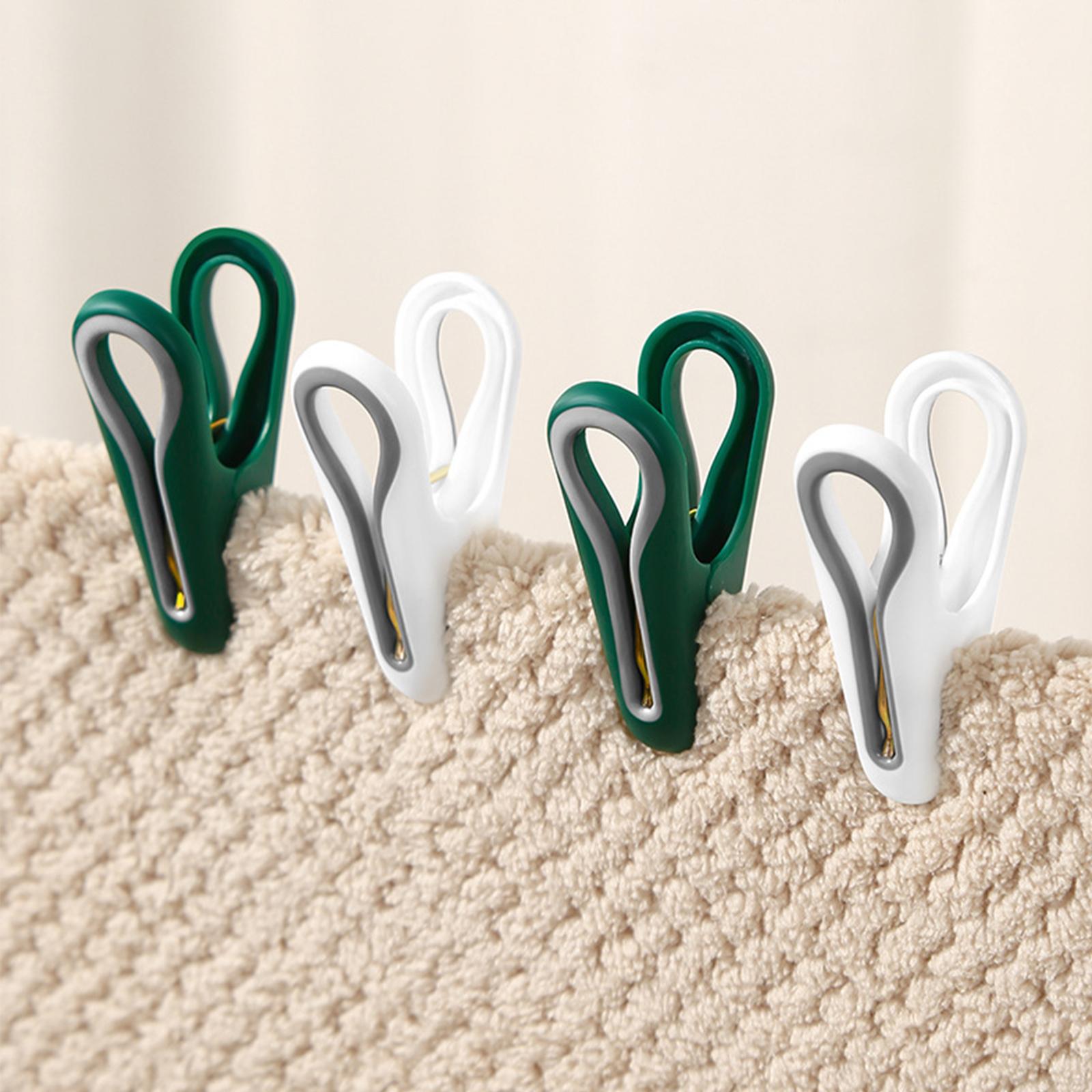 2x12Pcs Clothespins Clothes Drying Line Pegs for Trouser Pictures Outdoor Ties green