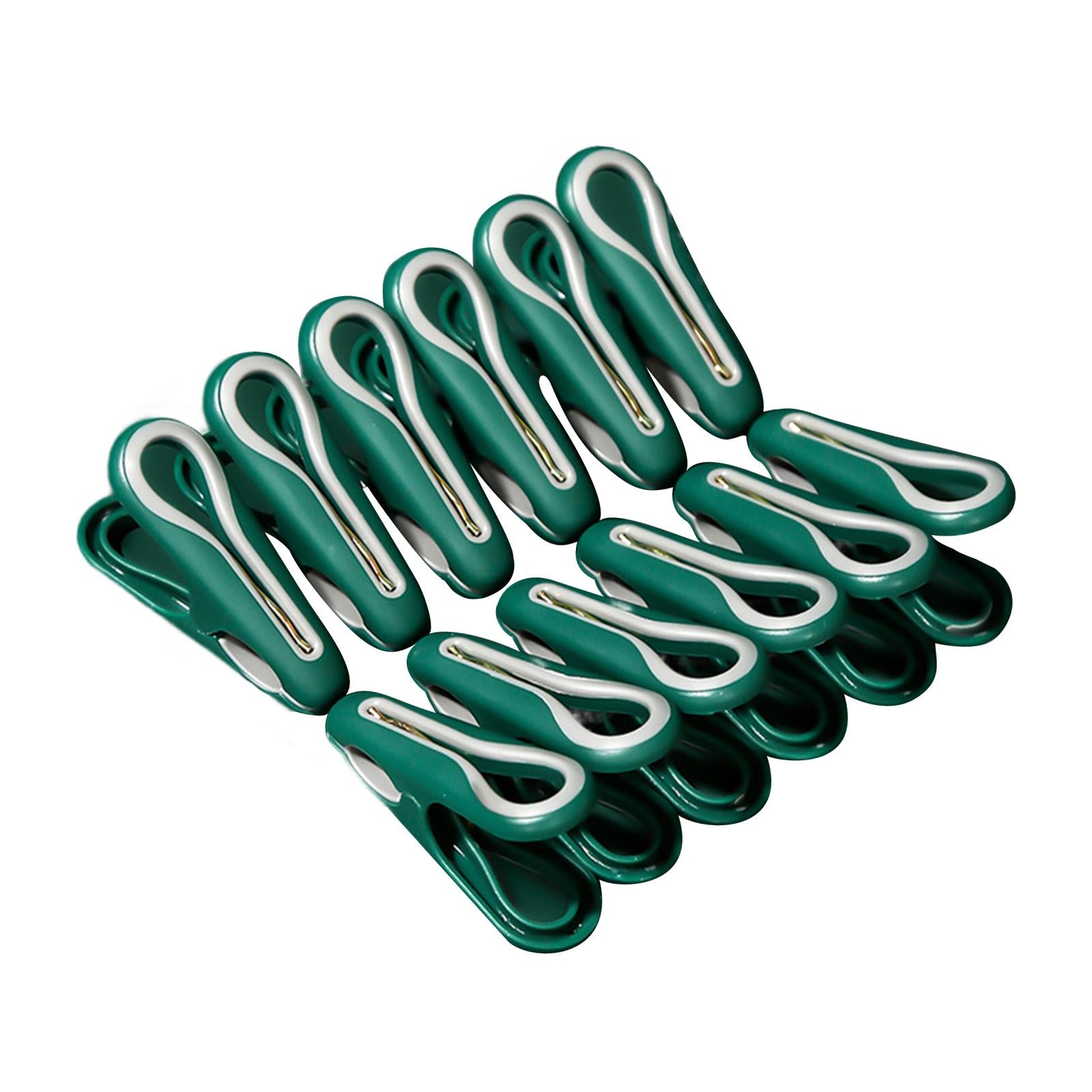 3x12Pcs Clothespins Clothes Drying Line Pegs for Trouser Pictures Outdoor Ties green
