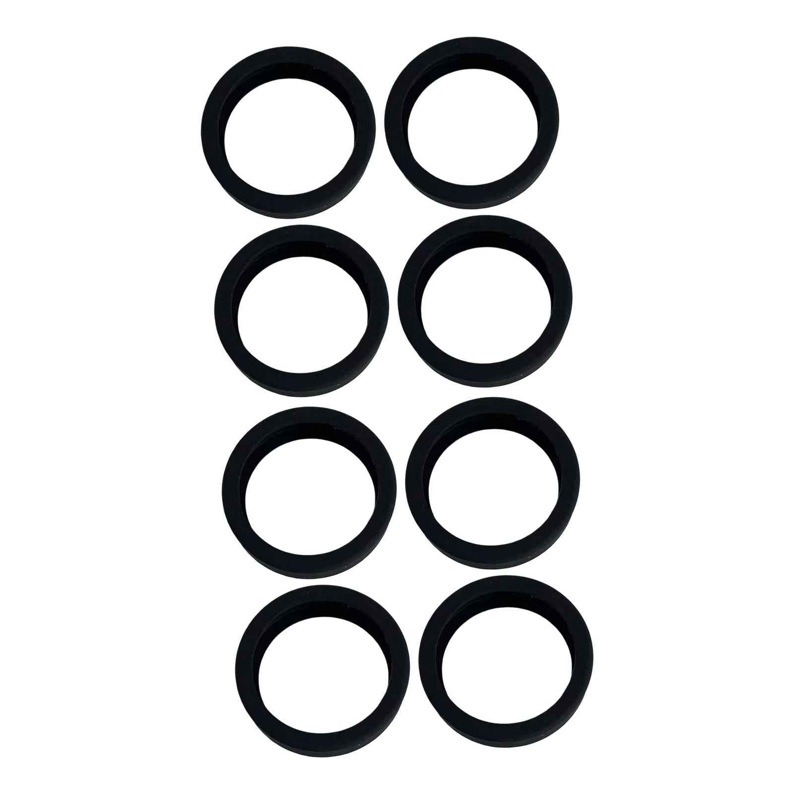 8 Pieces Luggage Wheels Covers 2.05'' Diamter Soft and Elastic Scratch Guard Black