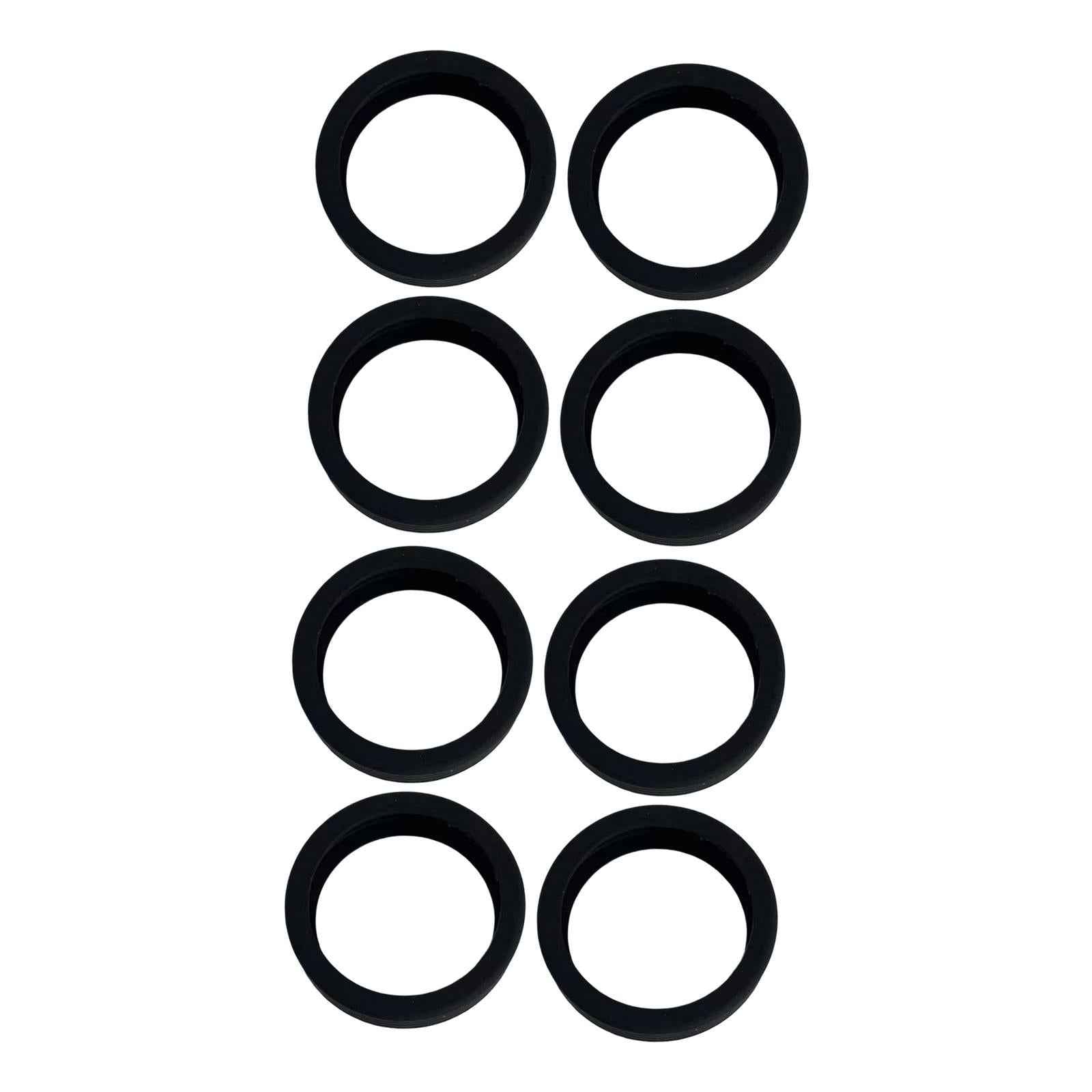 8 Pieces Luggage Wheels Covers 2.05'' Diamter Soft and Elastic Scratch Guard Black