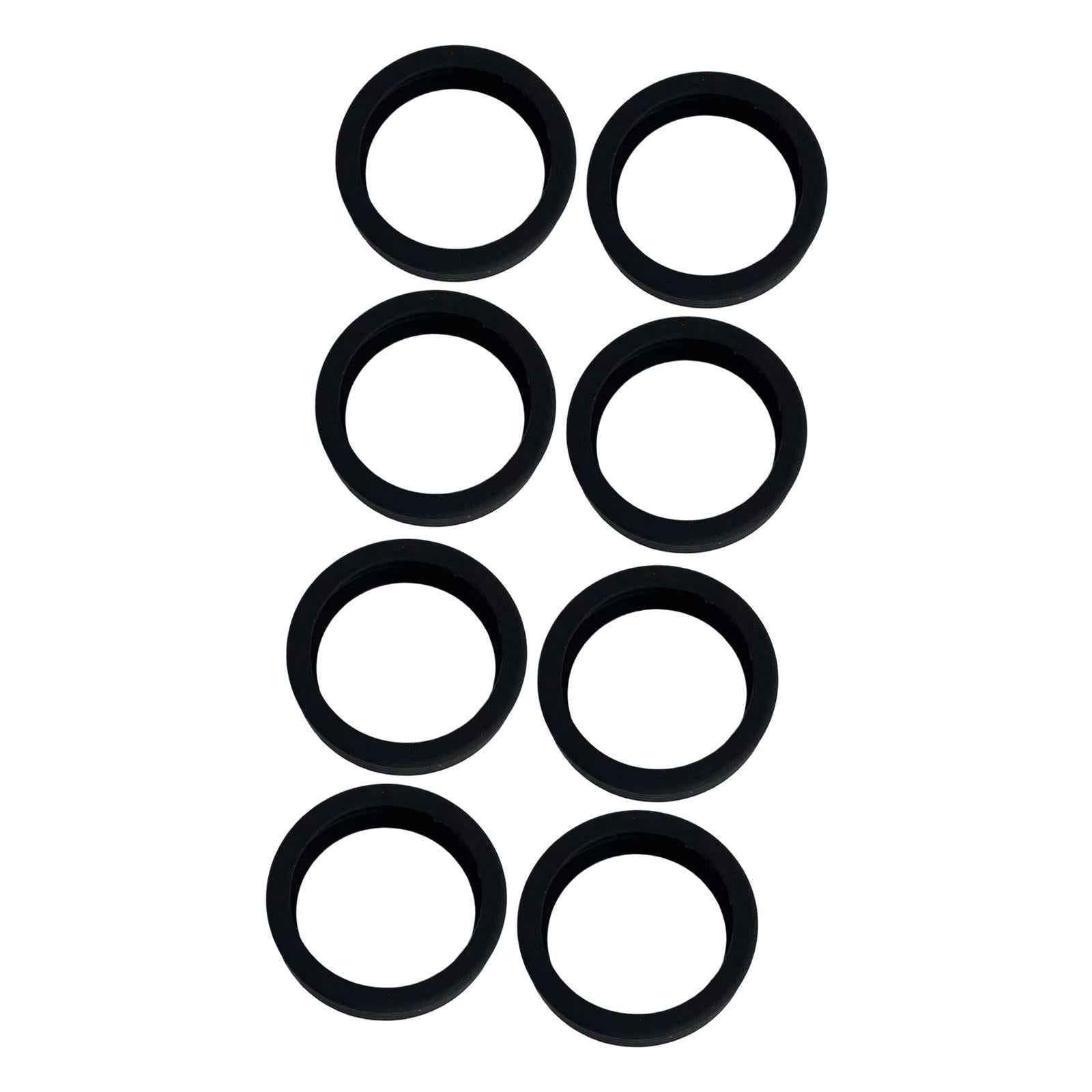 8 Pieces Luggage Wheels Covers 2.05'' Diamter Soft and Elastic Scratch Guard Black