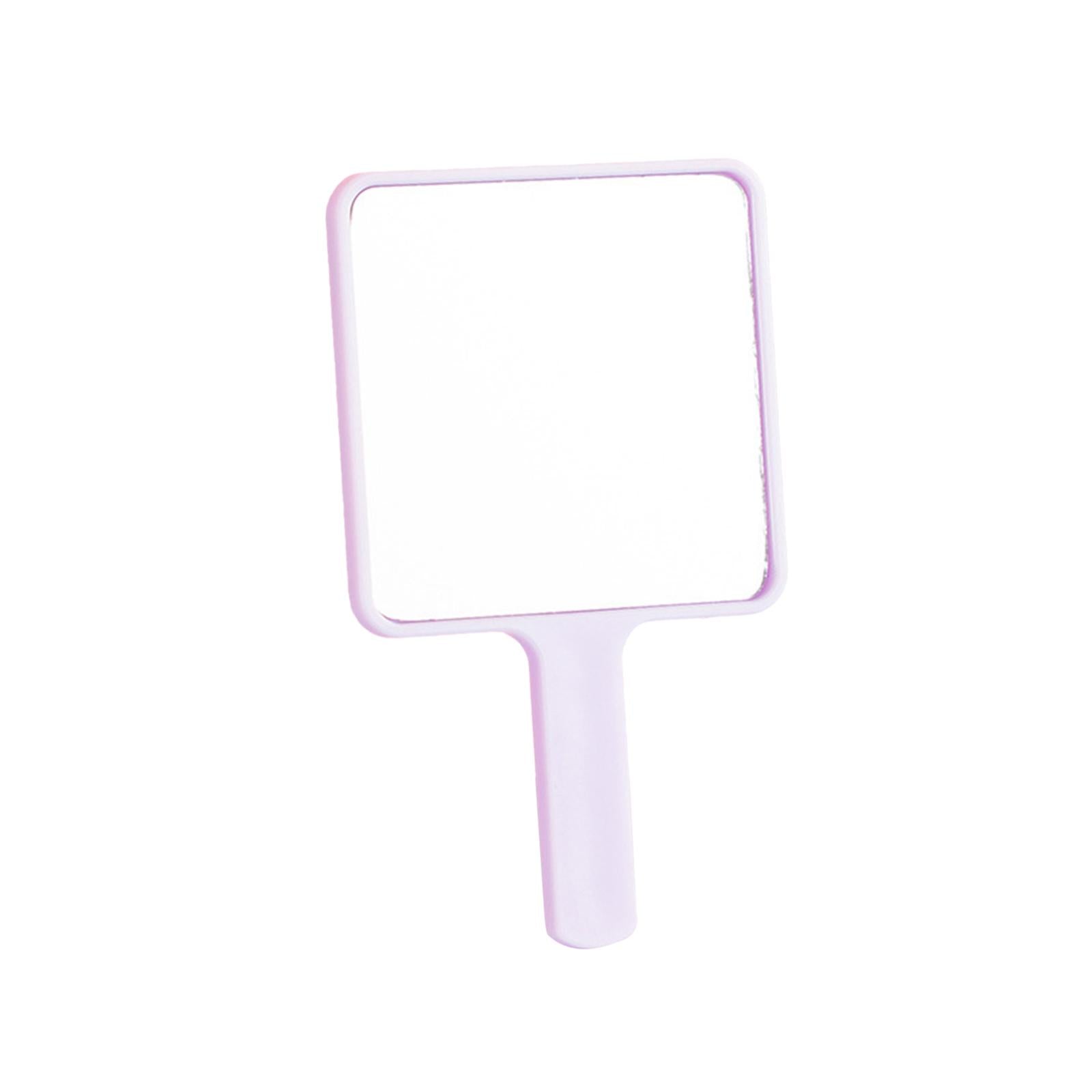 6xHandheld Mirror with Handle Small Makeup Mirror for Girlfriend Bedroom Girls Light Violet