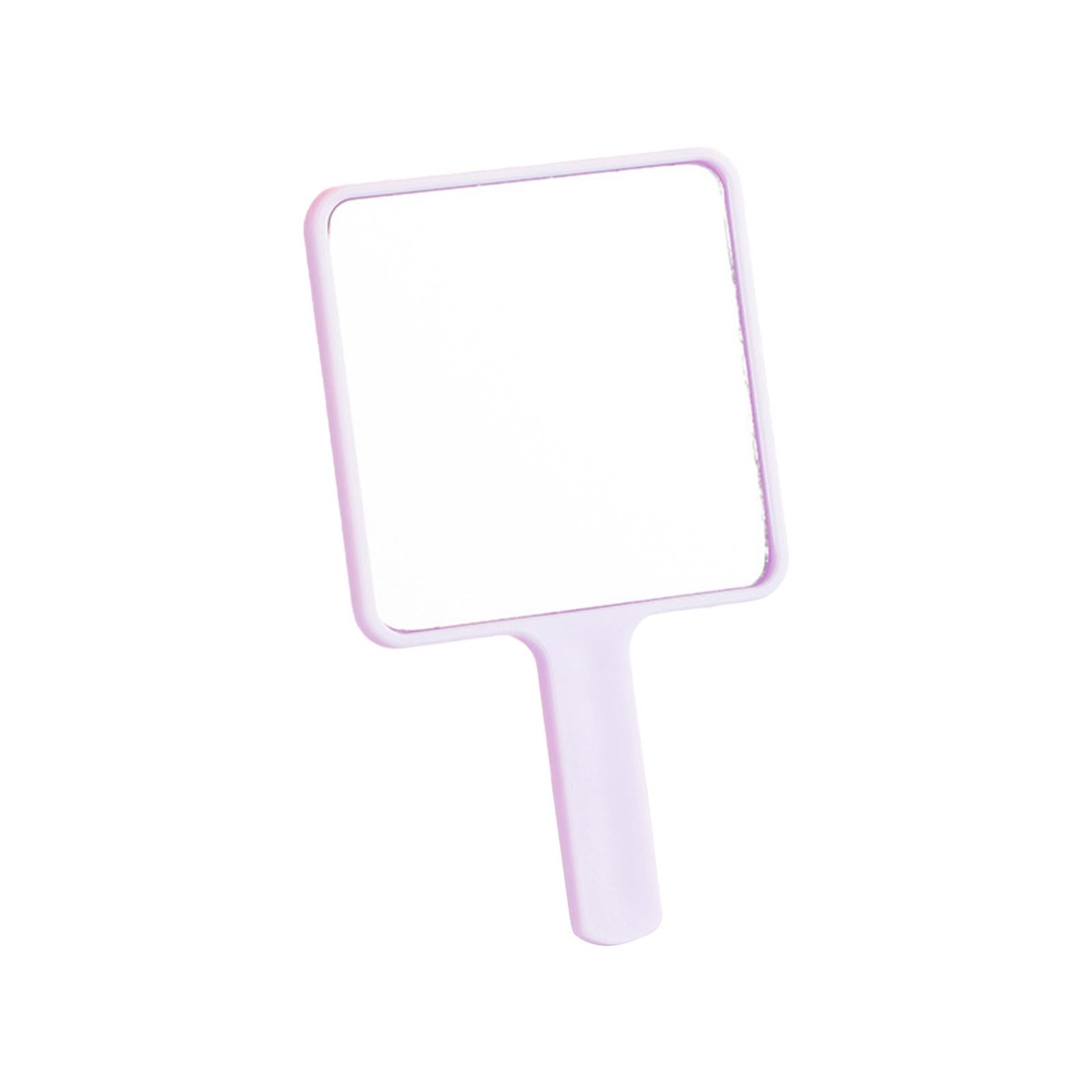 6xHandheld Mirror with Handle Small Makeup Mirror for Girlfriend Bedroom Girls Light Violet