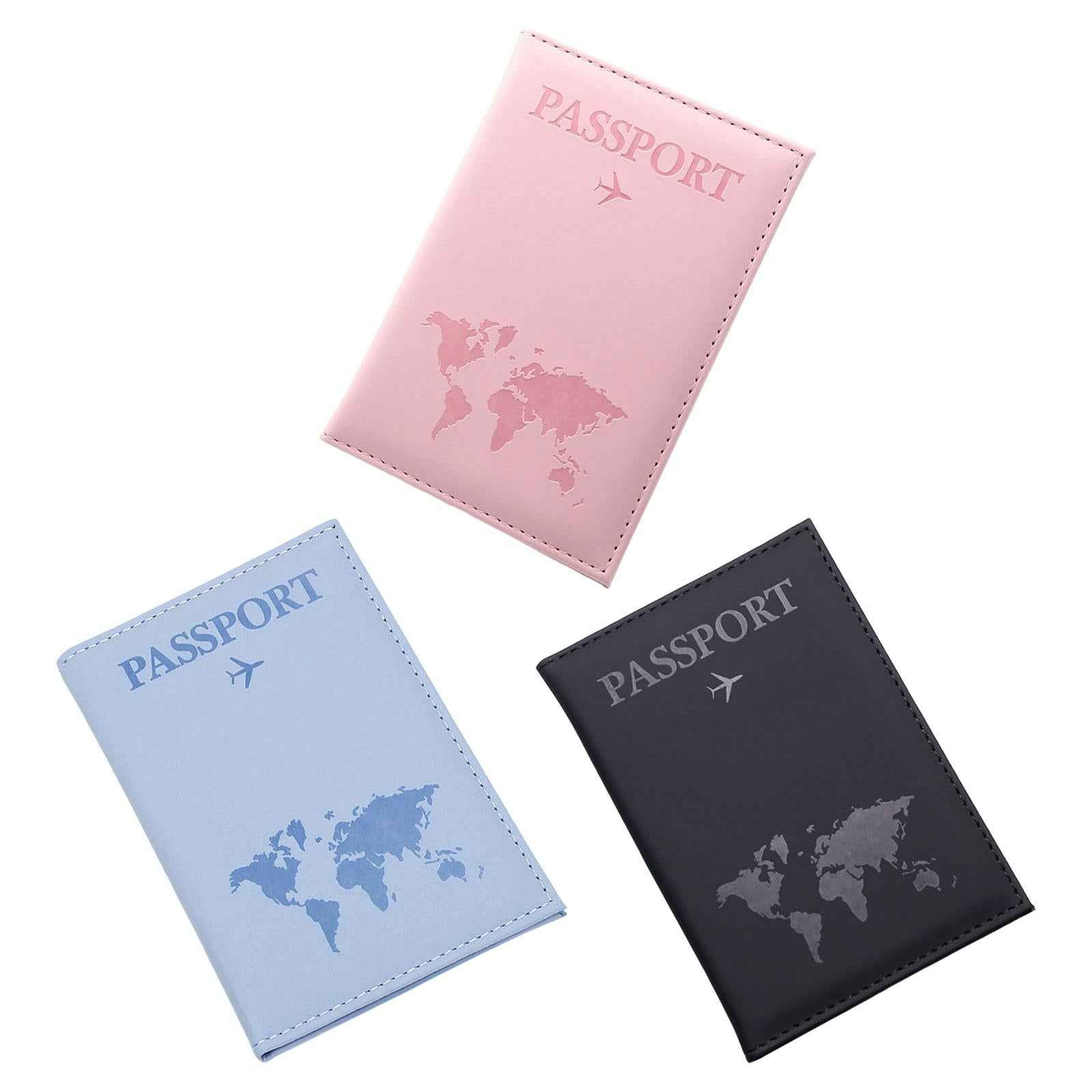 PU Leather Passport Purse Travel Essentials Passports Holder for Travel Home Pink