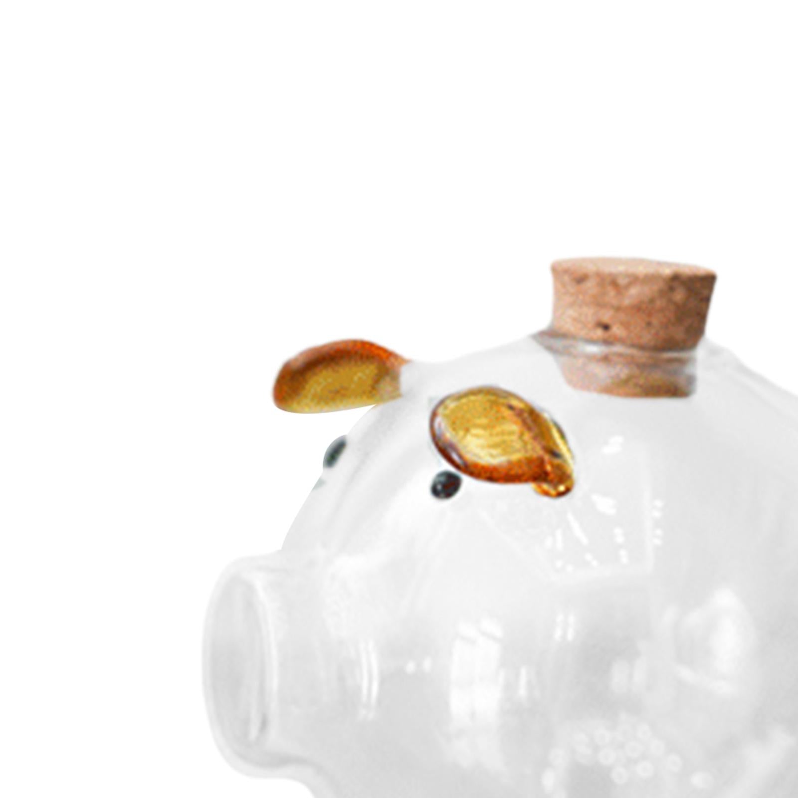 5xTransparent Piggy Bank Modern Money Saving Box for Birthday Gift Desktop