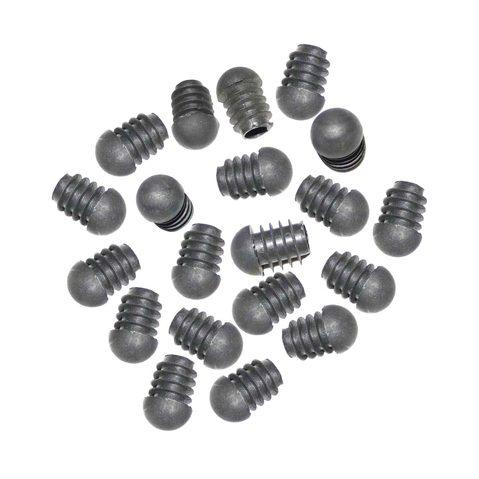 20Pcs Round Tube Inserts 19mm Furniture Protection for Luggage Racks Ladders 19mmx29mm Black