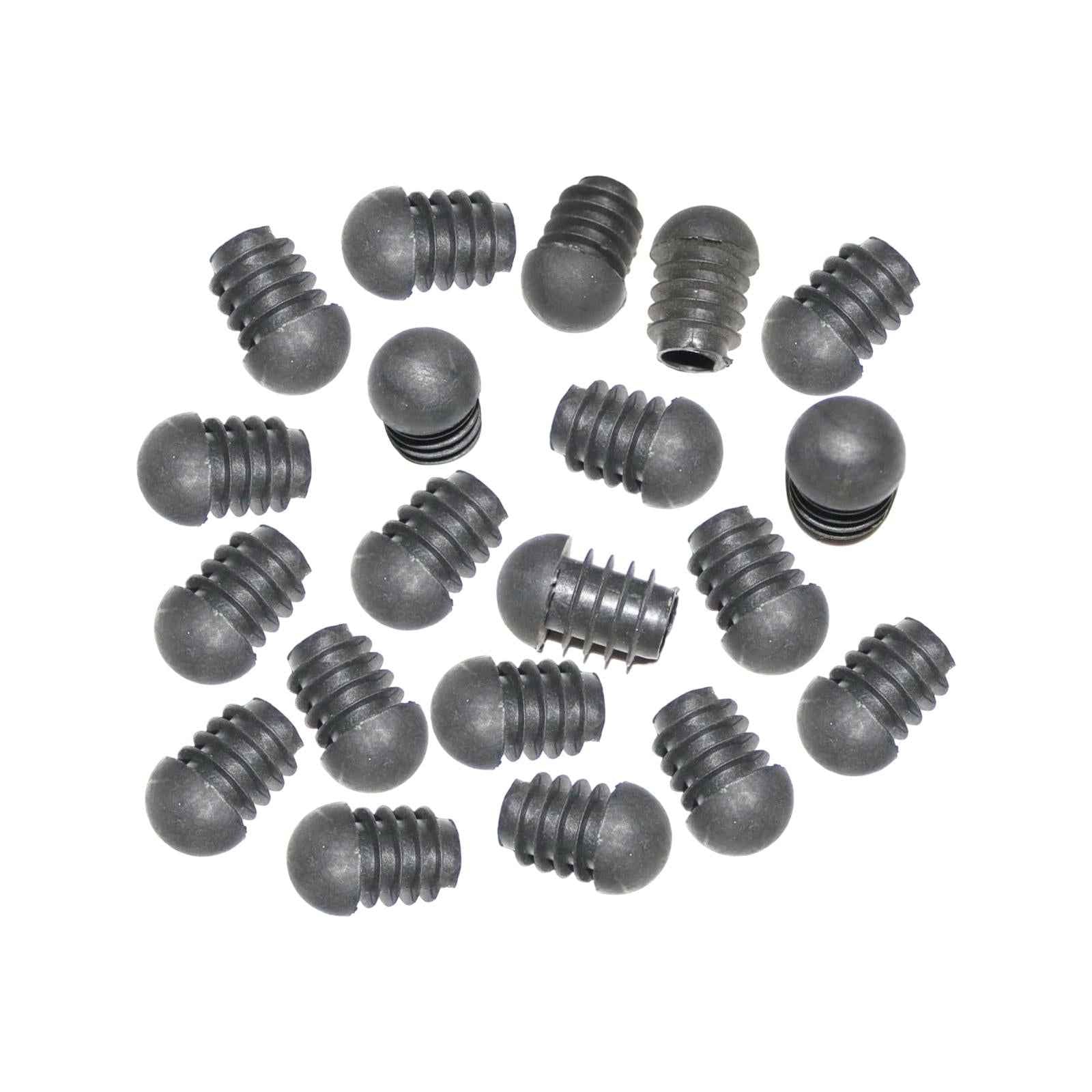 20Pcs Round Tube Inserts 19mm Furniture Protection for Luggage Racks Ladders 19mmx29mm Black
