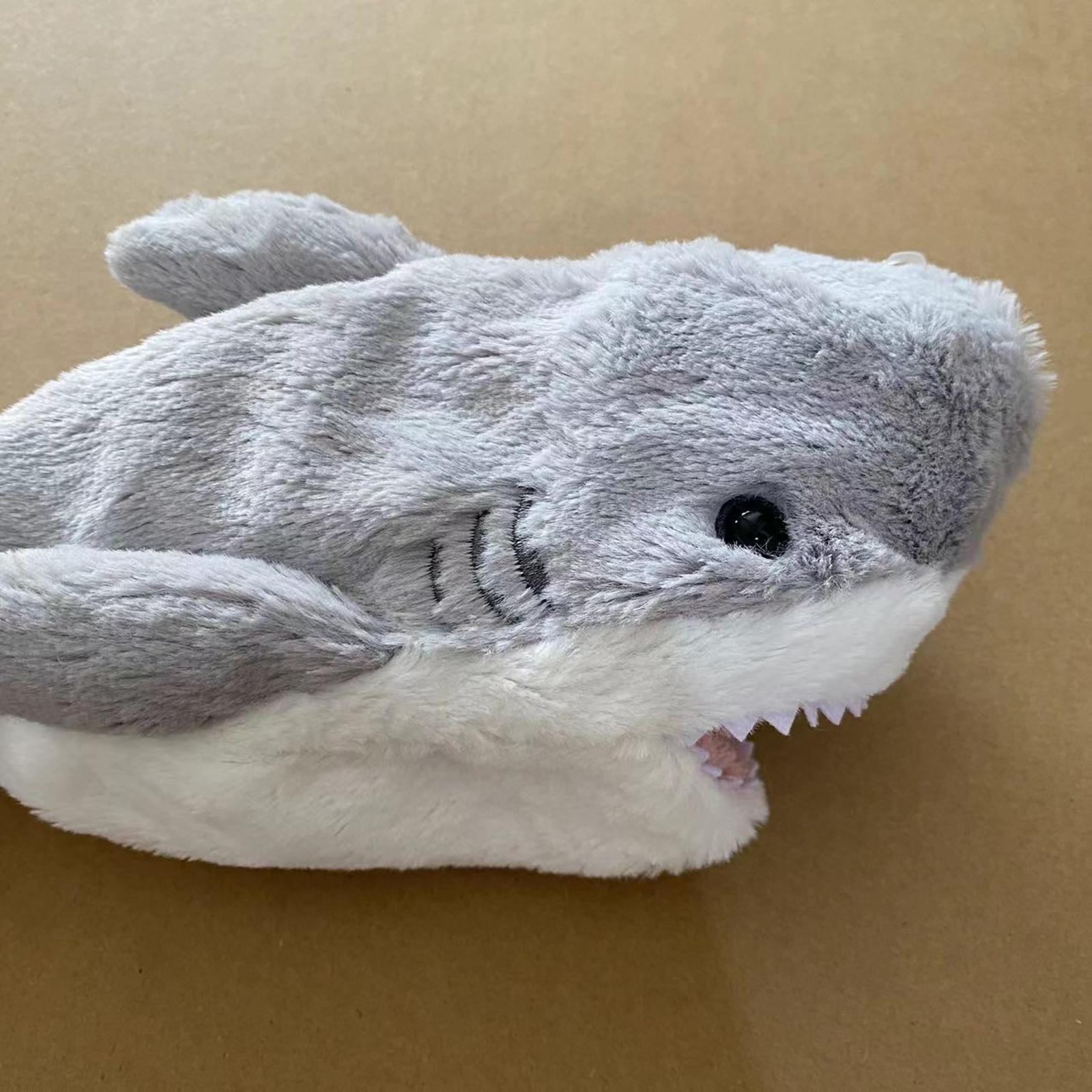 2xPlush Shark Shape Pencil Case Coin Purse Cosmetic Bag for Gift Home Children