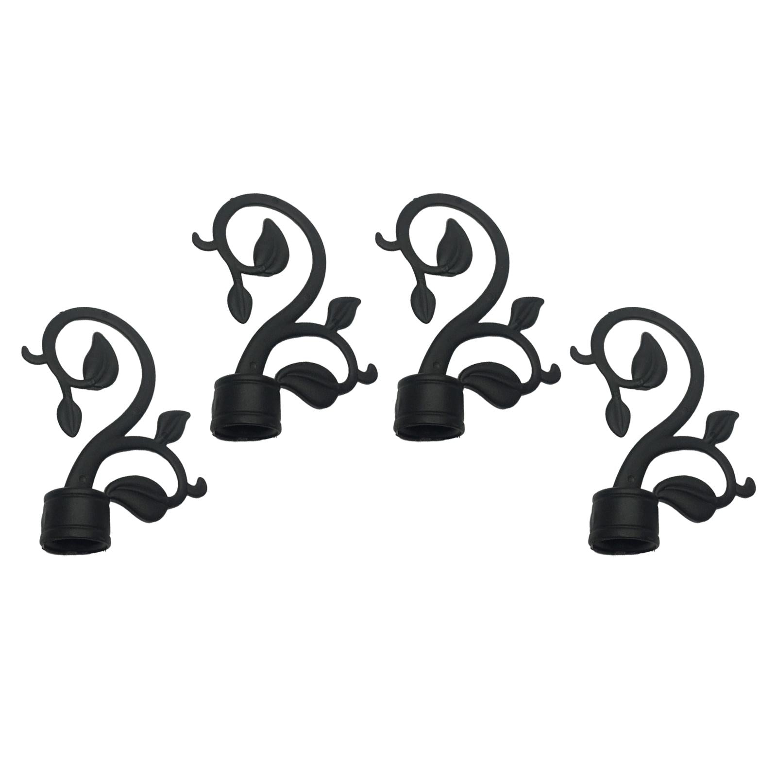 4Pcs Curtain Rod End Caps Durable Curtain Finials for Living Room Home Decor Style D