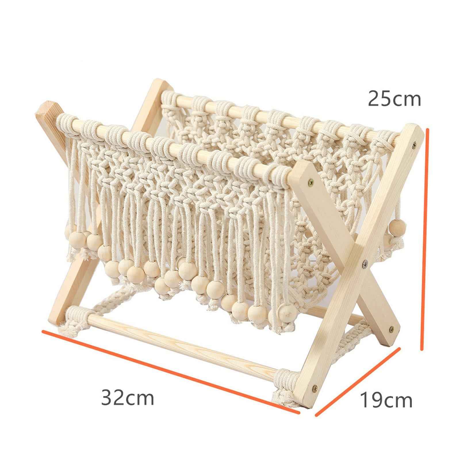Macrame Magazine Rack Magazine Record Storage for Nursery Home Office