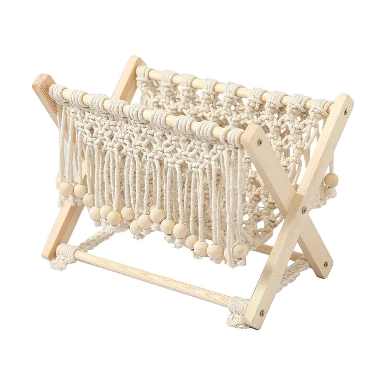 Macrame Magazine Rack Magazine Record Storage for Nursery Home Office