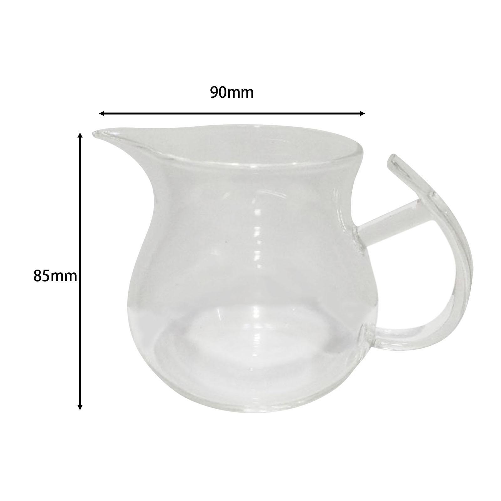 5xSmall Sauce Cup Serving Pitcher Transparent Milk Pourer for Milk Syrup Latte