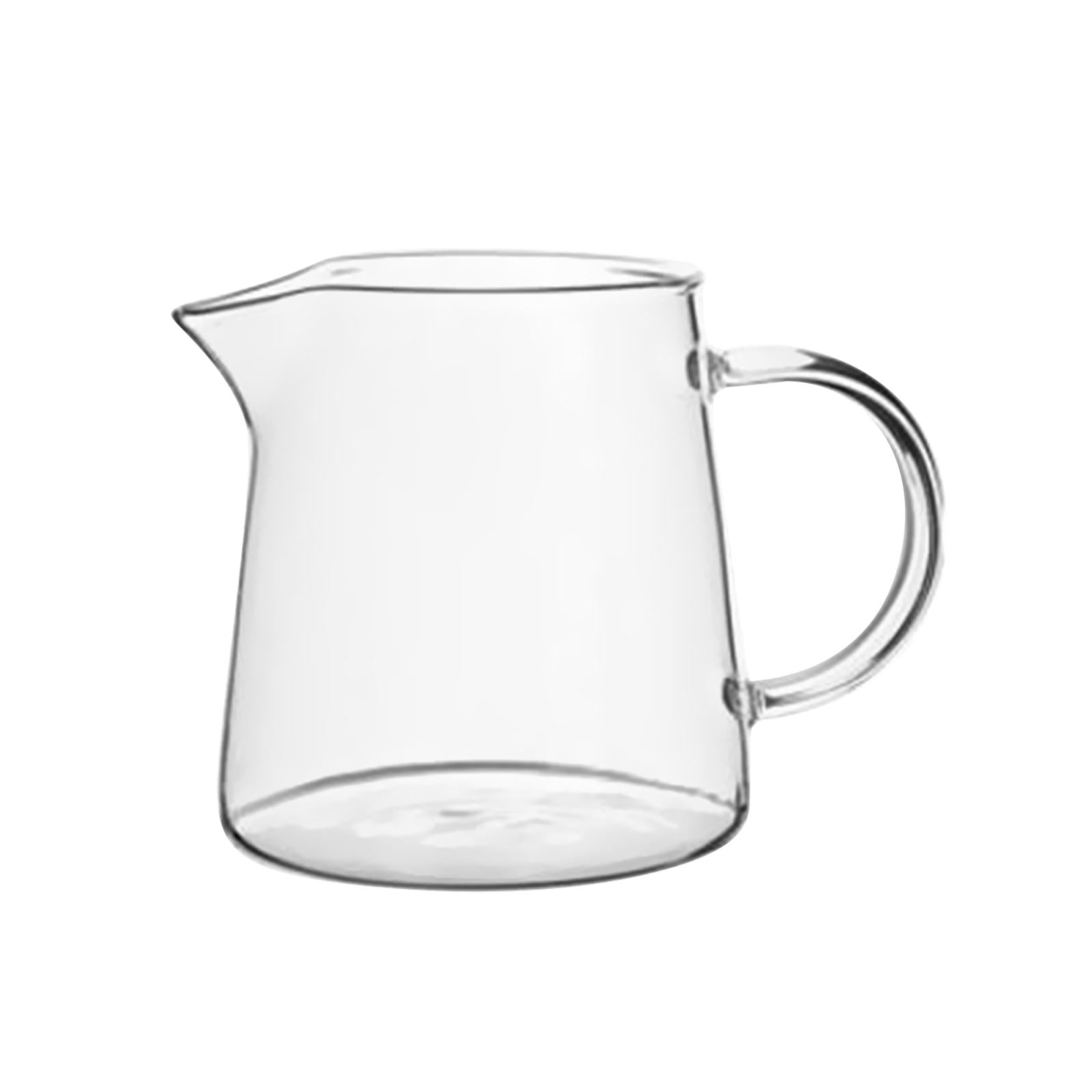 5xGlass Creamer Pitcher Teaware Mini Carafe Coffee Mug for Tea Espresso Coffee 300ml 7.5x8x8.5cm