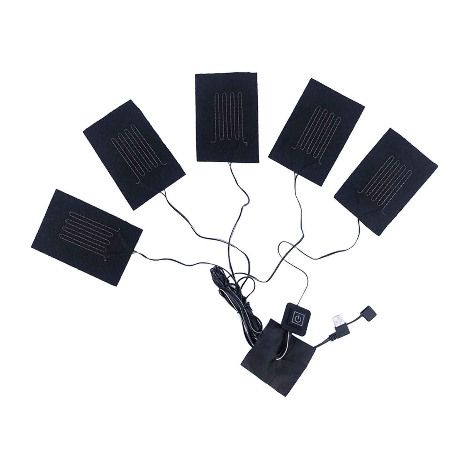 USB Electric Heating Pad 5 in 1 Washable Heat Pad for Feet Warmers Coat Vest
