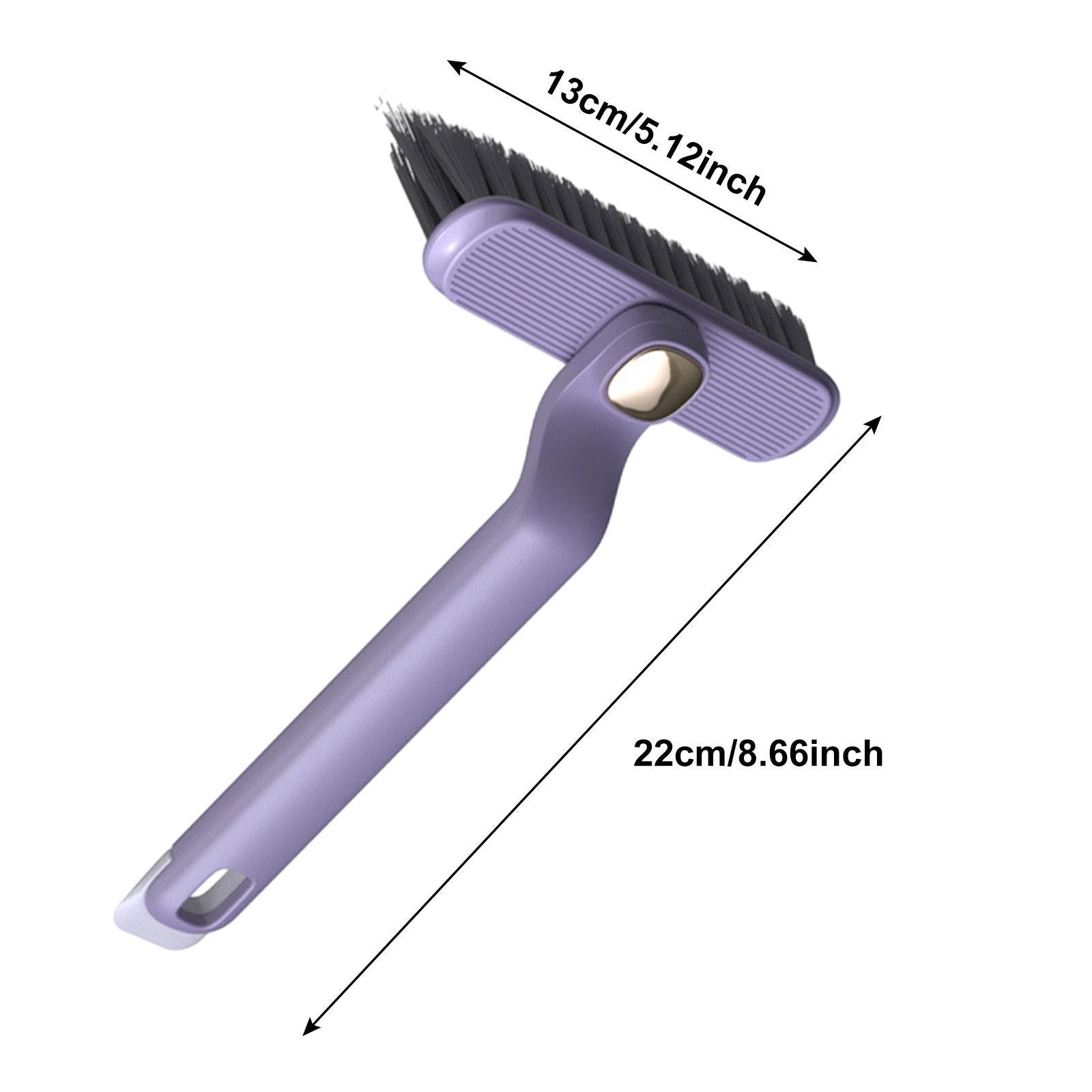 2x360 Degree Rotating Crevice Brush Gaps Cleaning Brush for Desk Bathroom Home Purple