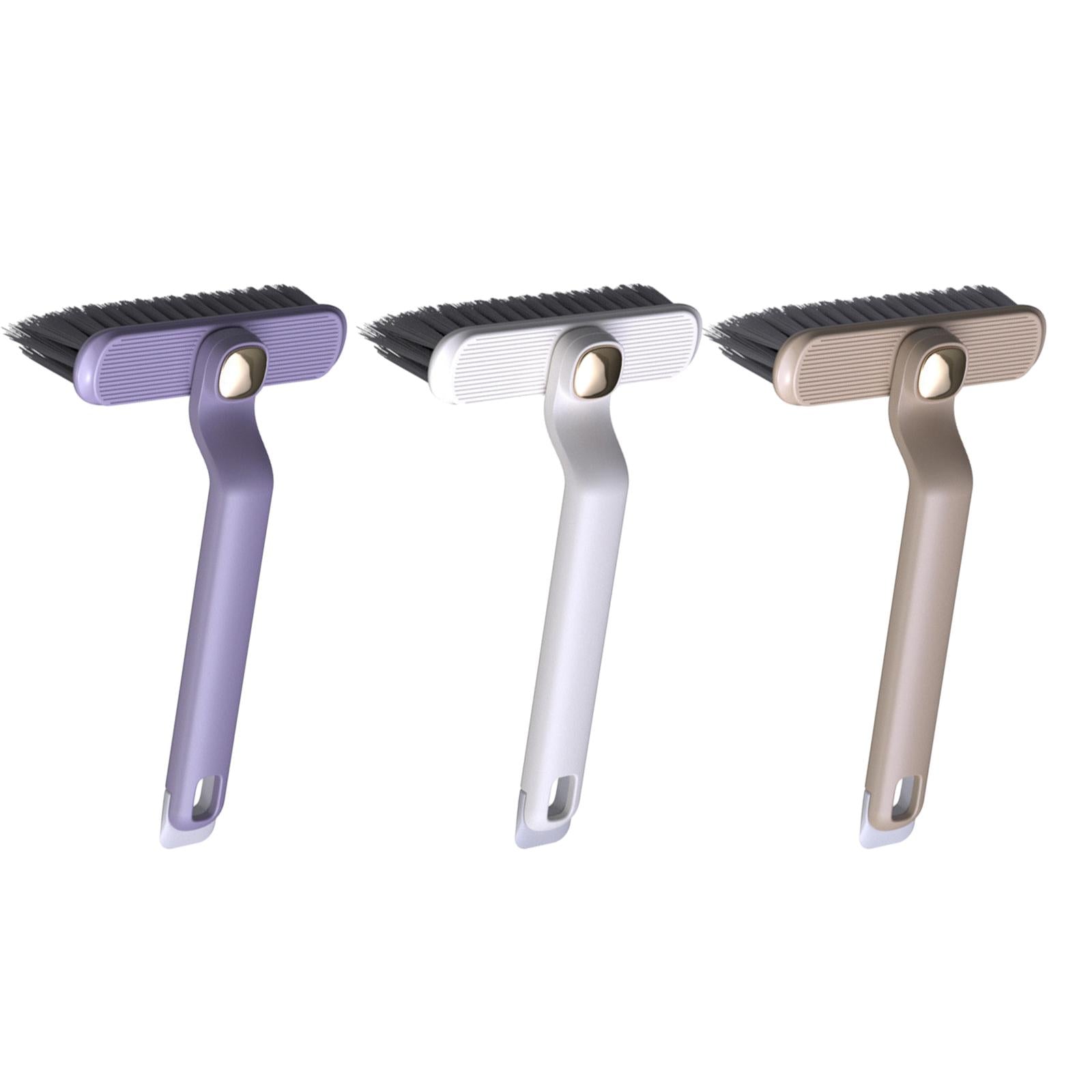 2x360 Degree Rotating Crevice Brush Gaps Cleaning Brush for Desk Bathroom Home Purple
