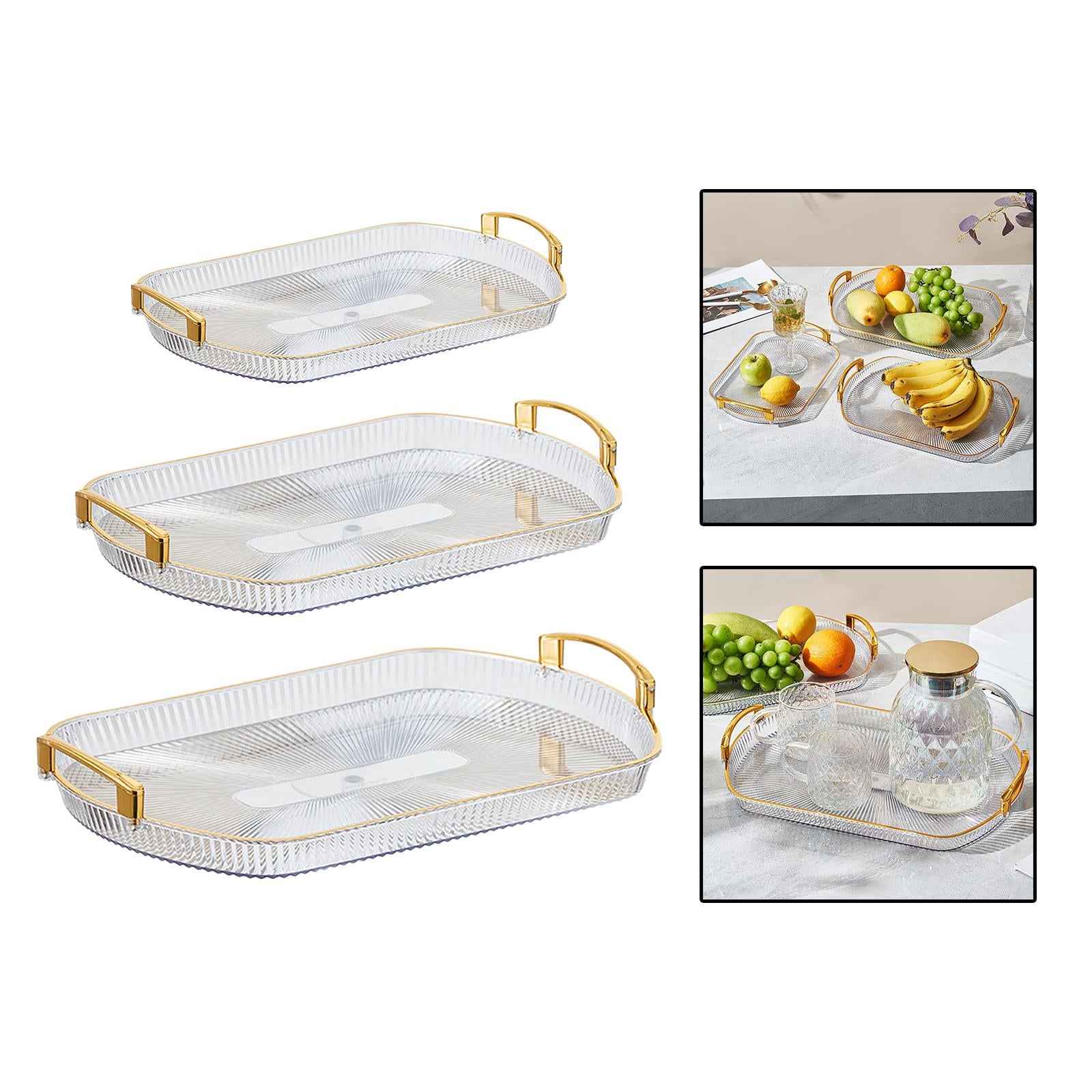 Serving Tray Rectangle Jewelry Storage Tray for Bedroom Coffee Table Kitchen S