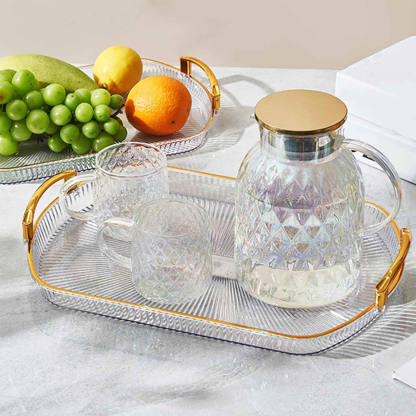 Serving Tray Rectangle Jewelry Storage Tray for Bedroom Coffee Table Kitchen S