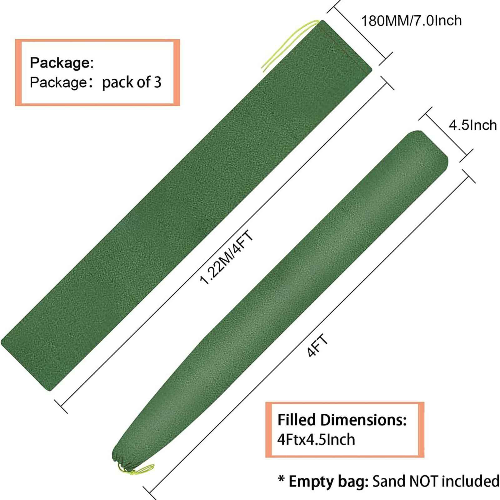 Flood Sandbag Window Door Home Flood Barriers for Flooding Flooding Control 120cmx25cm