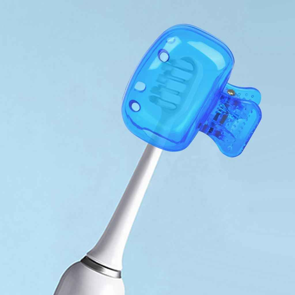 Toothbrush Head Cover Portable Travel Camping Holder Brush Cap Case Blue