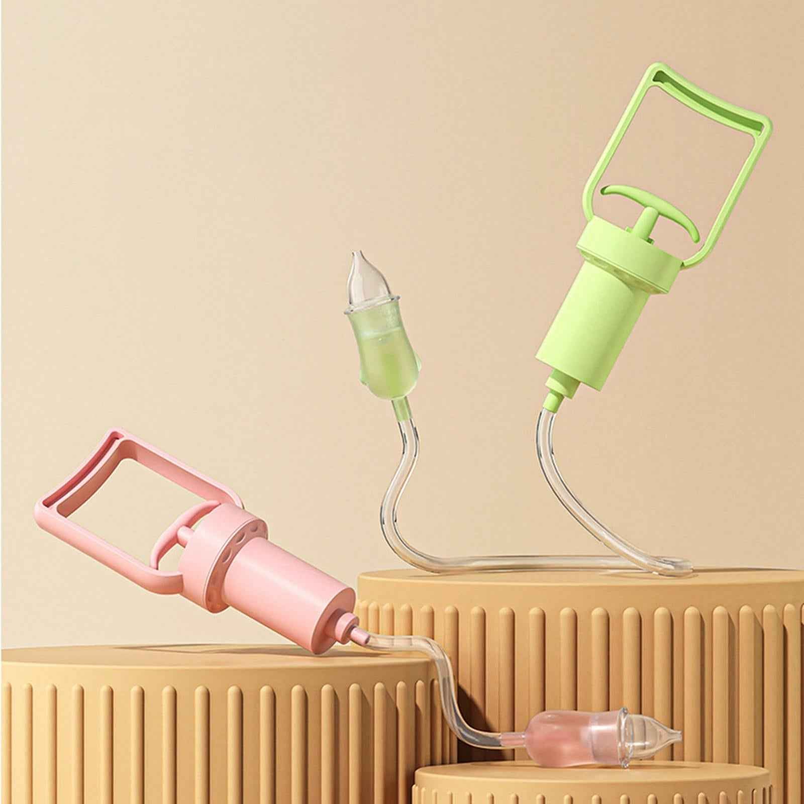 Nasal Suction Device Strong Suction Manual Baby Nose Sucker for Child Infant Baby Pink