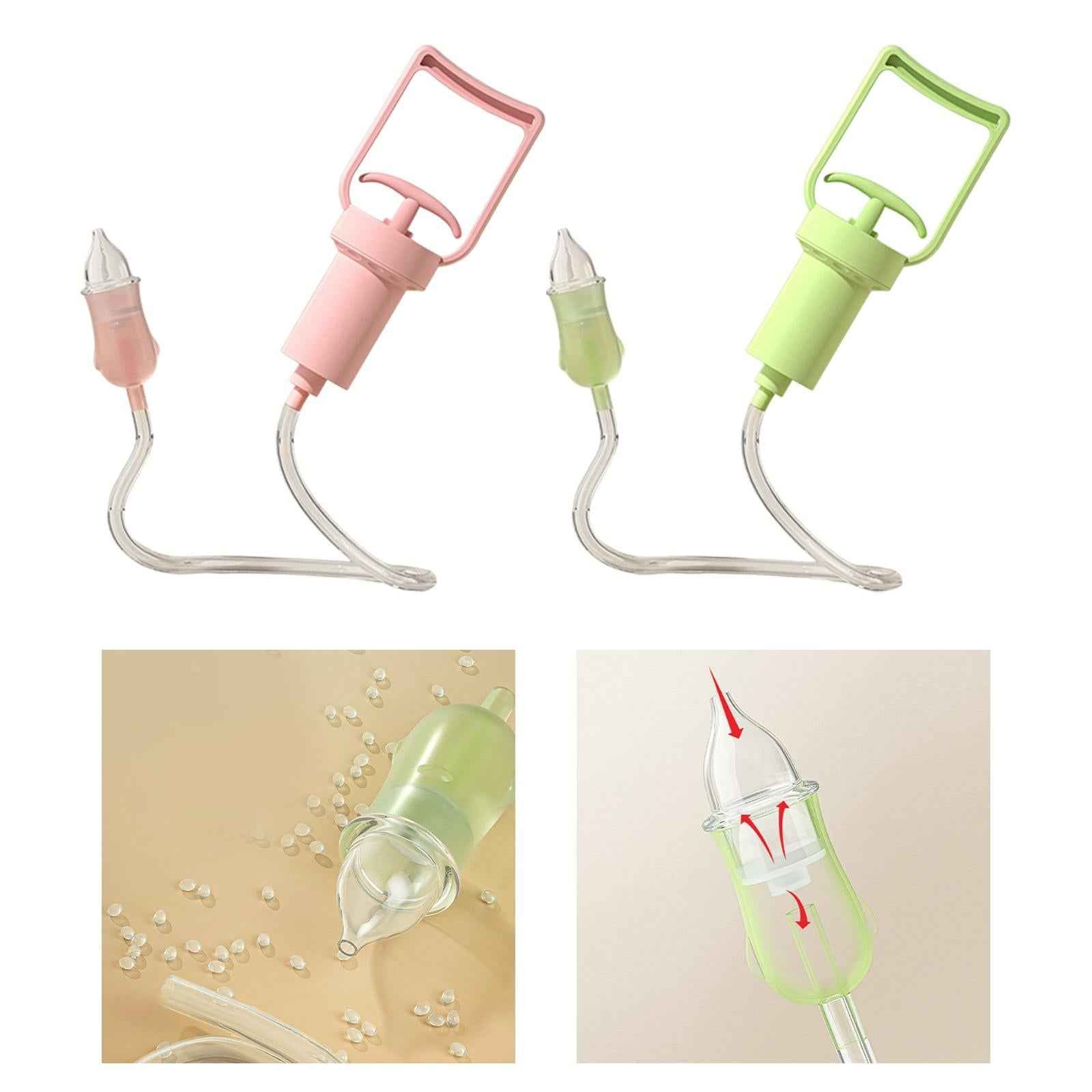 Nasal Suction Device Strong Suction Manual Baby Nose Sucker for Child Infant Baby Pink