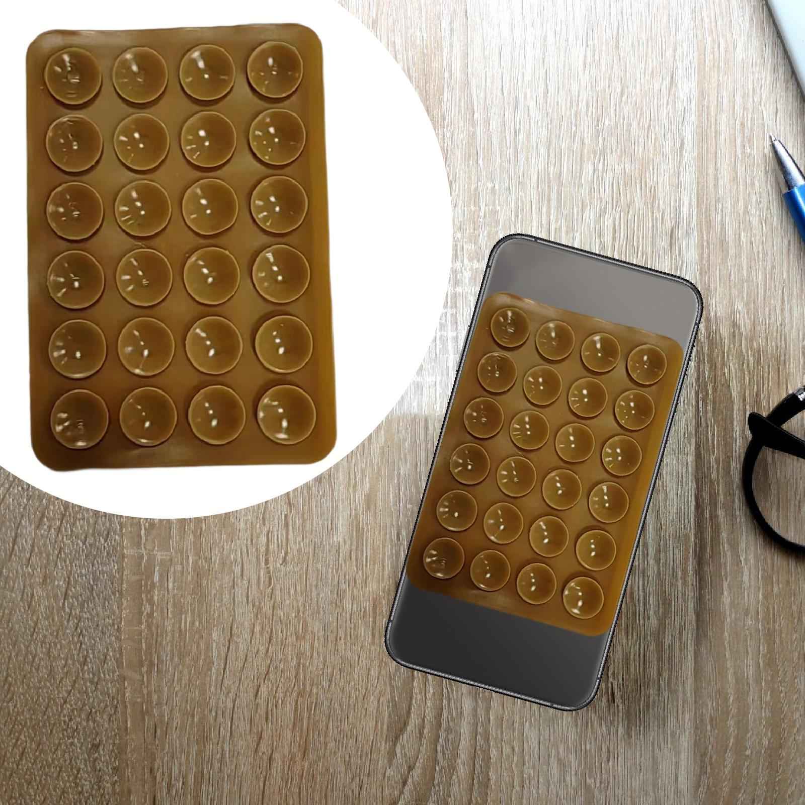Phone Suction Holder Silicone Phone Case Shower Mount for Selfies and Videos Brown
