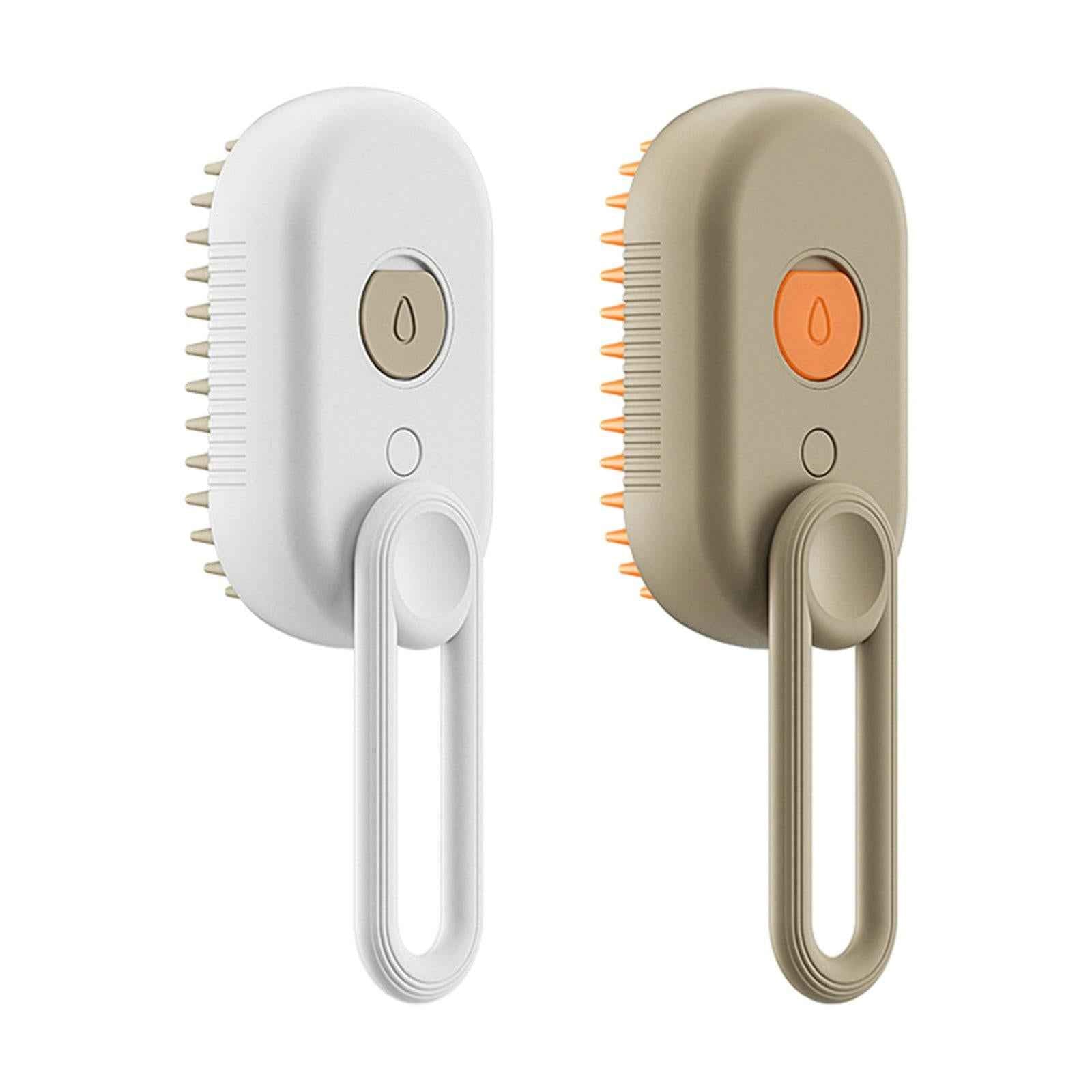3 in1 Cat Dog Steamy Brush Handheld for Cats and Dogs Massage Pet Hair Brush White