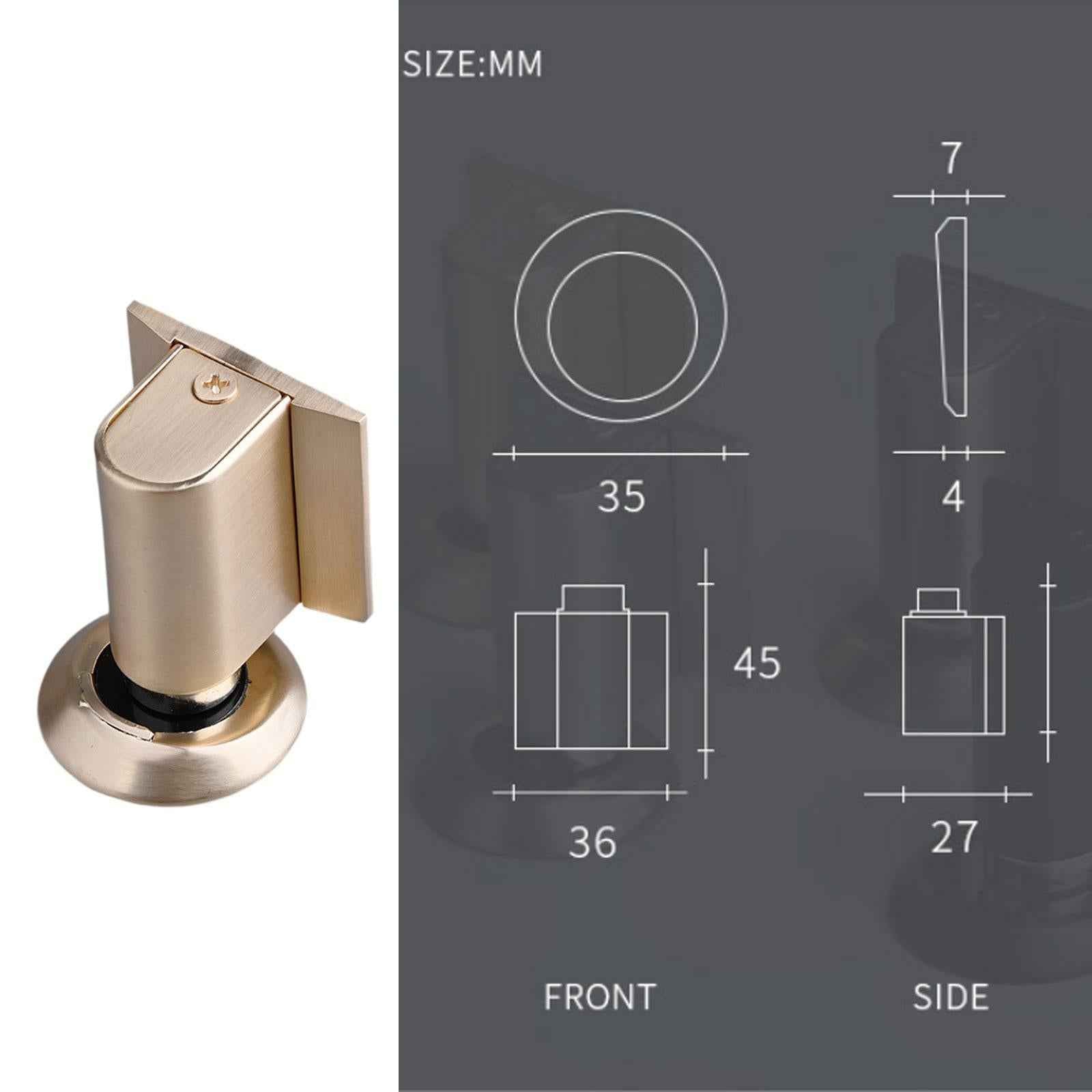 Magnetic Door Stopper Direct Mounting for Home Office Bedroom Wall Protector Gold