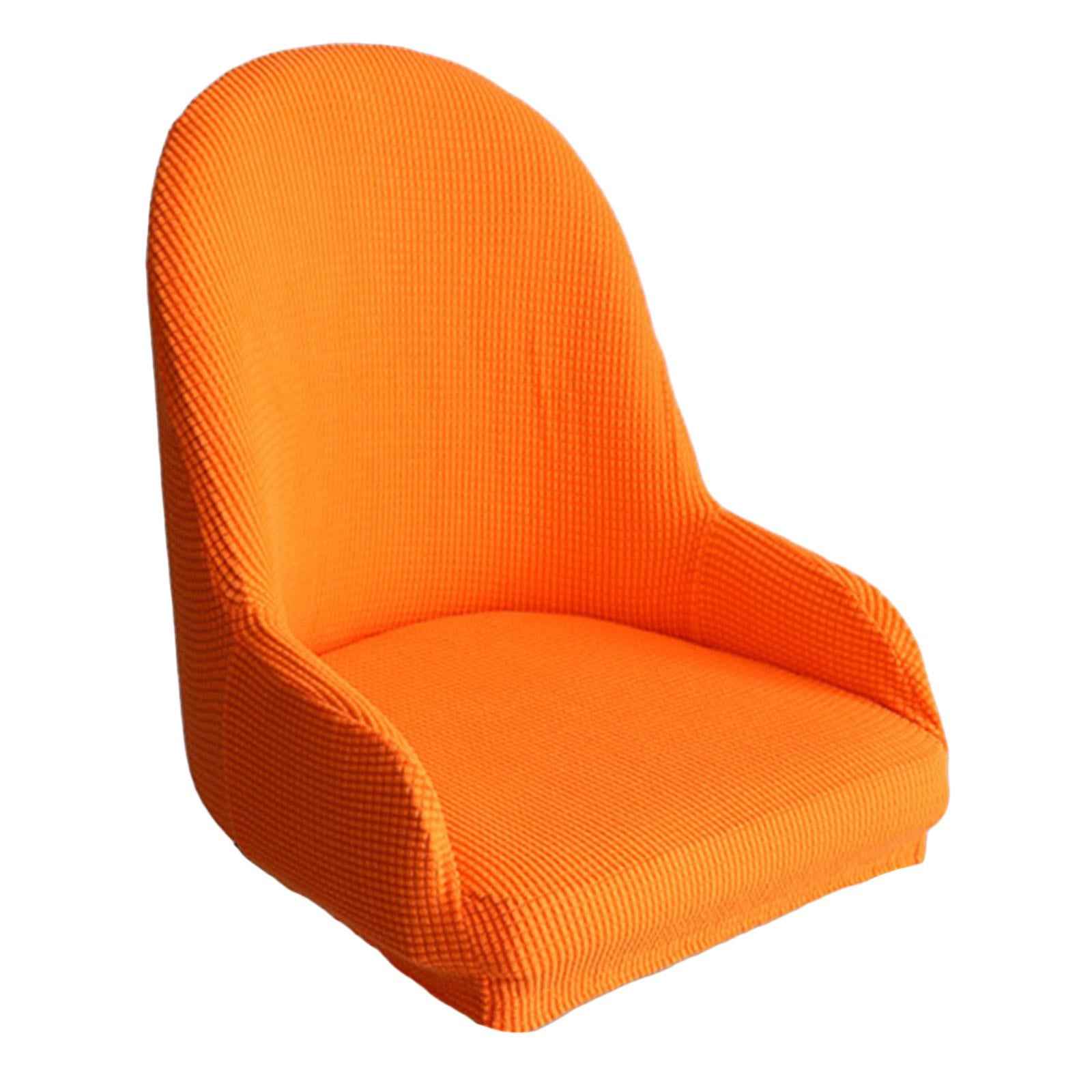 Elastic Wingback Chair Cover Counter Chair Cover for Ceremony Dorm Apartment Orange