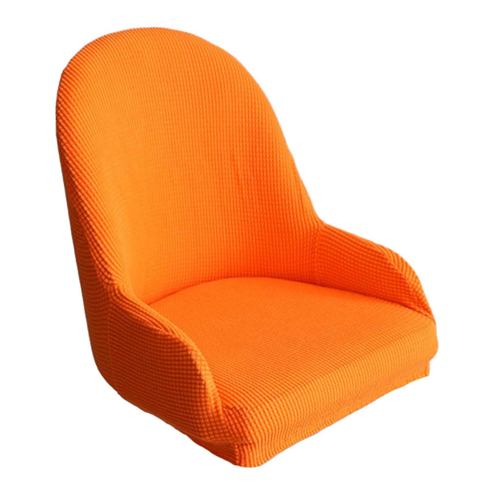 Elastic Wingback Chair Cover Counter Chair Cover for Ceremony Dorm Apartment Orange