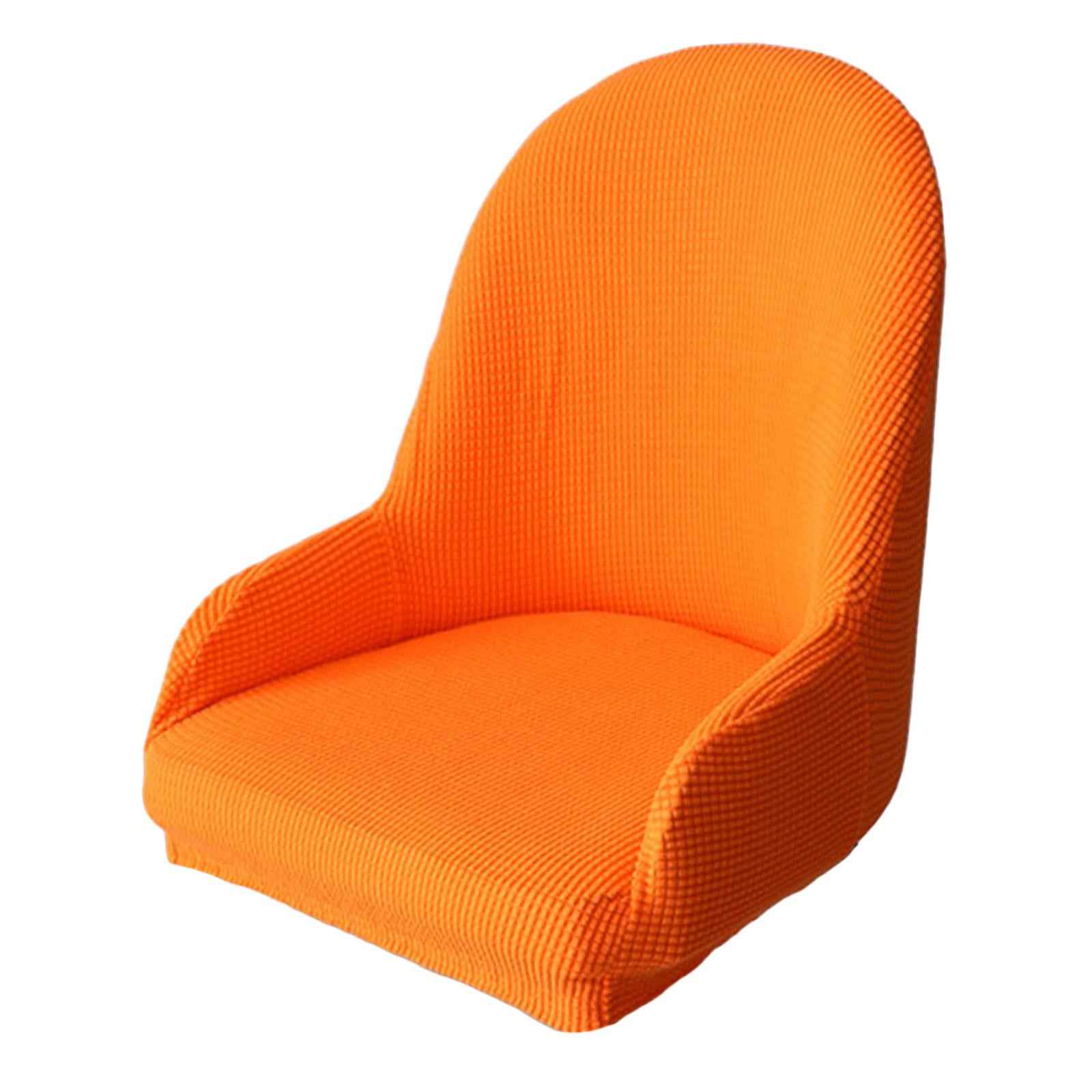Elastic Wingback Chair Cover Counter Chair Cover for Ceremony Dorm Apartment Orange