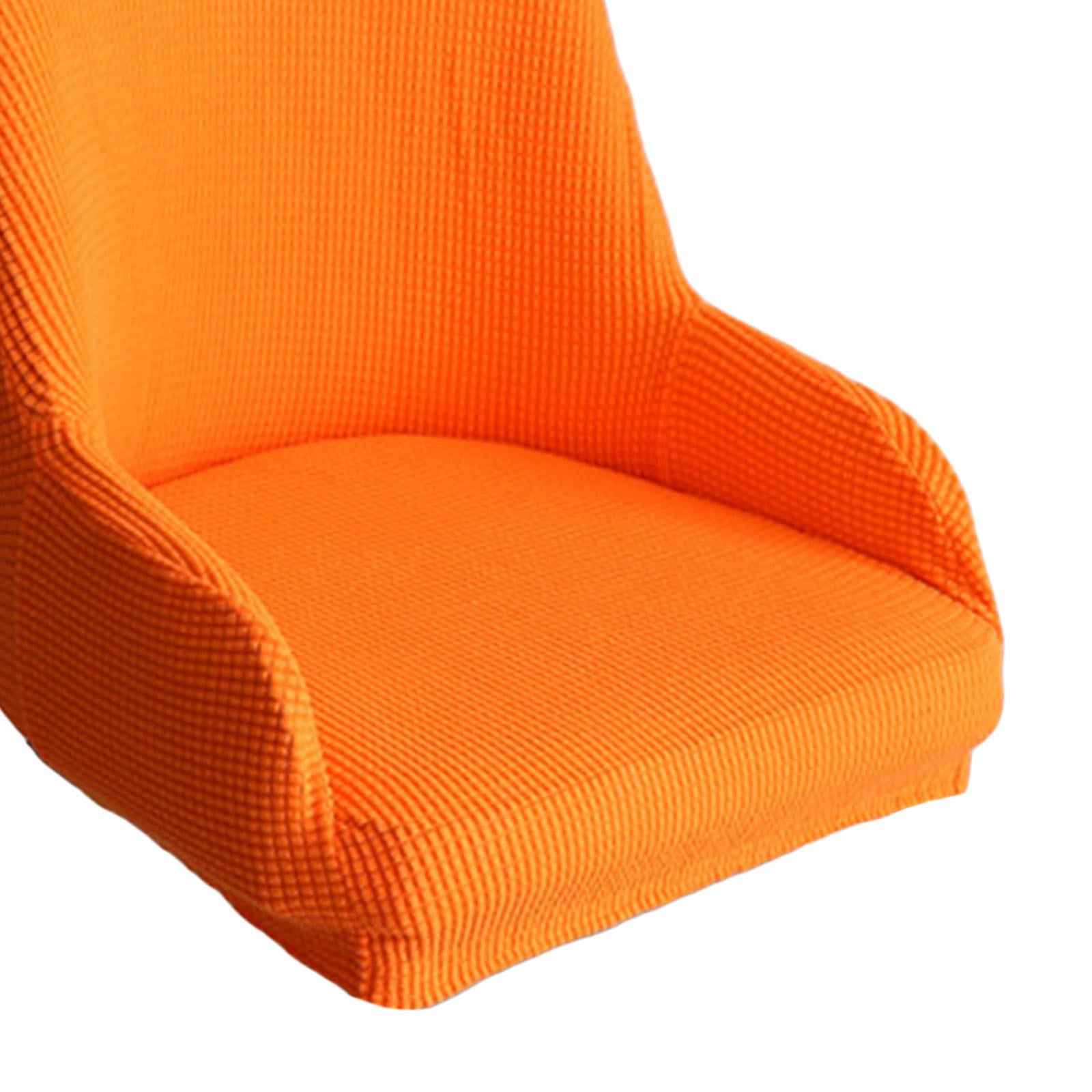 Elastic Wingback Chair Cover Counter Chair Cover for Ceremony Dorm Apartment Orange