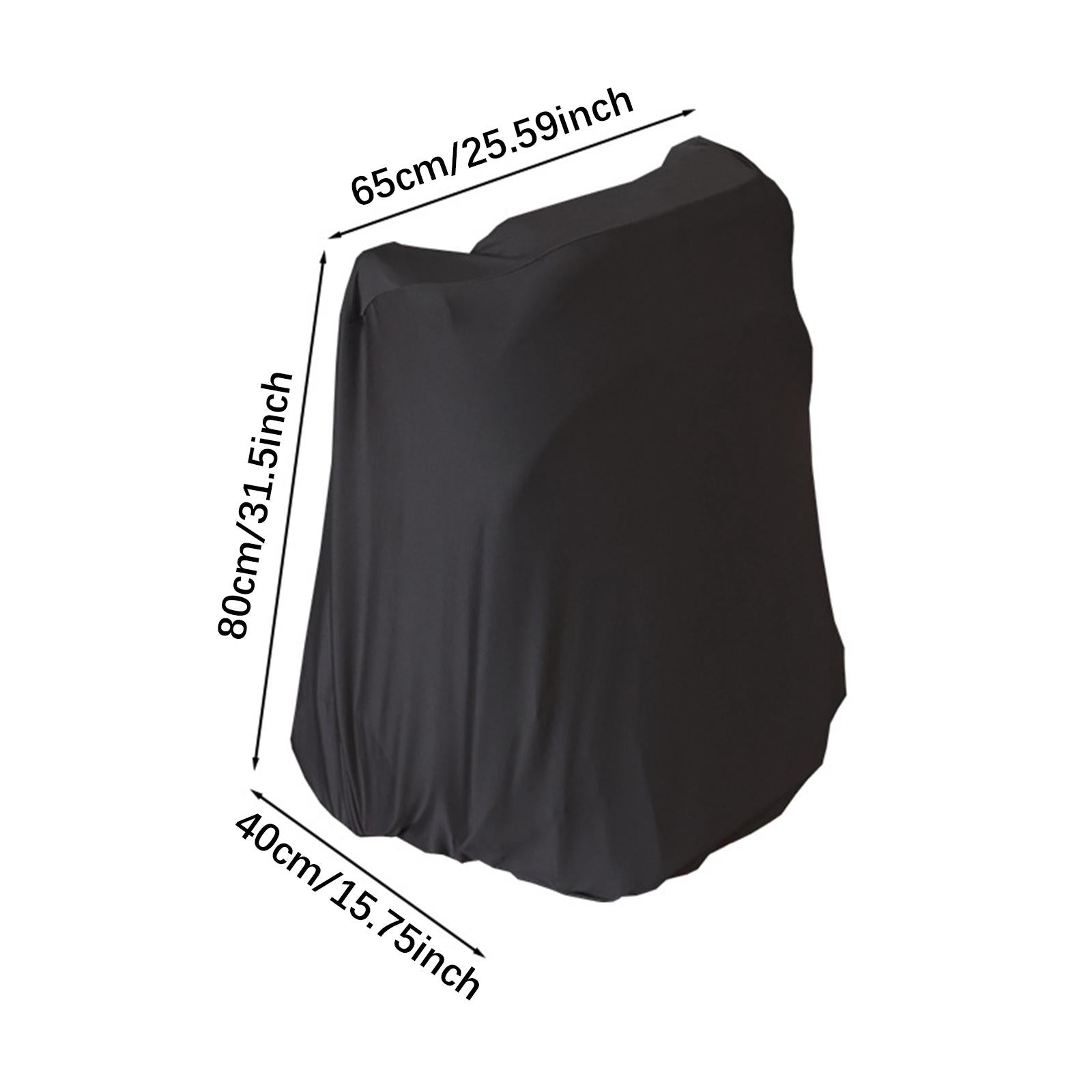 Baby Stroller Dust Cover Washable Portable Drawstring Closure Stroller Cover L Black
