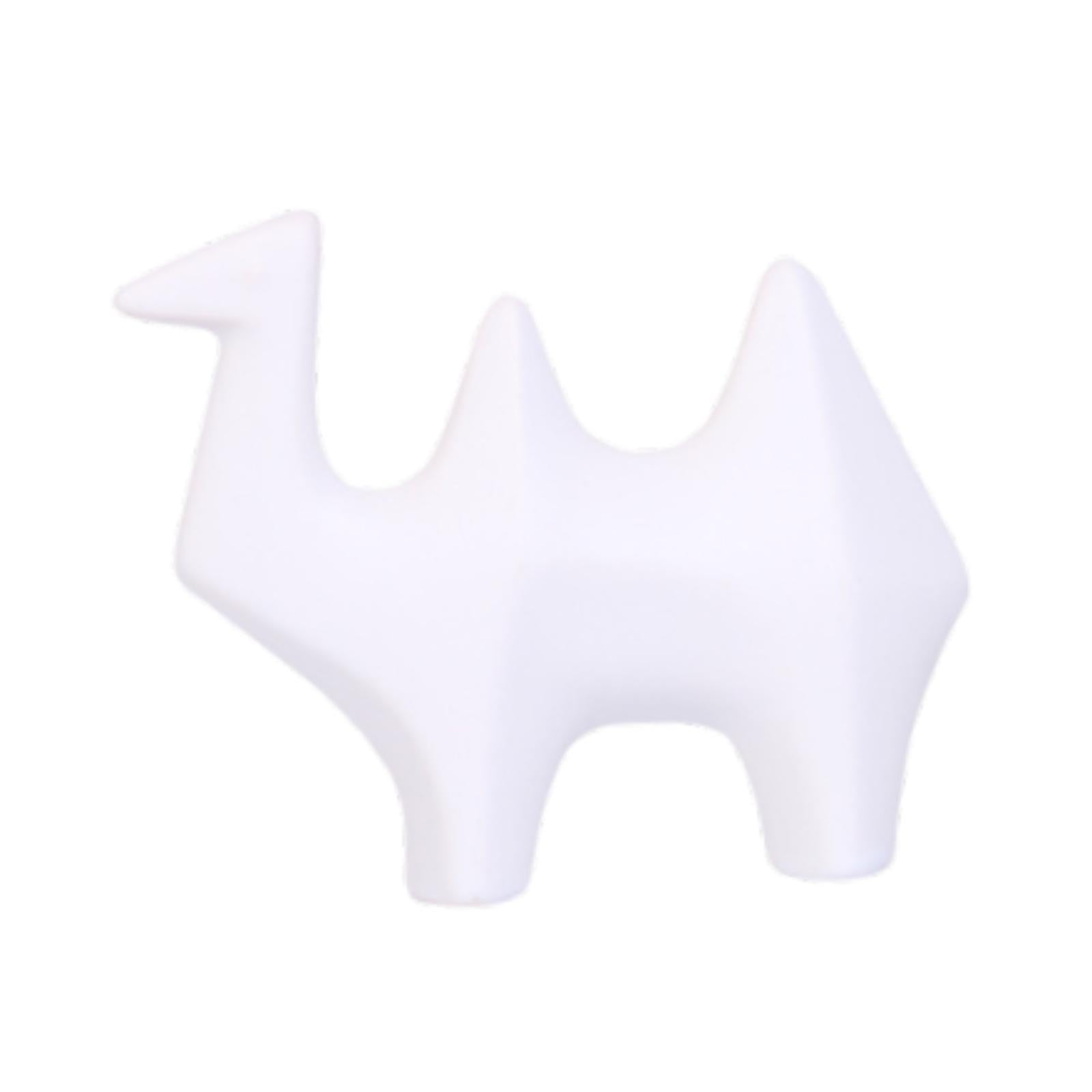 Ceramic Camel Figurine Minimalist Decorative for Table Centerpiece Porch Bar White