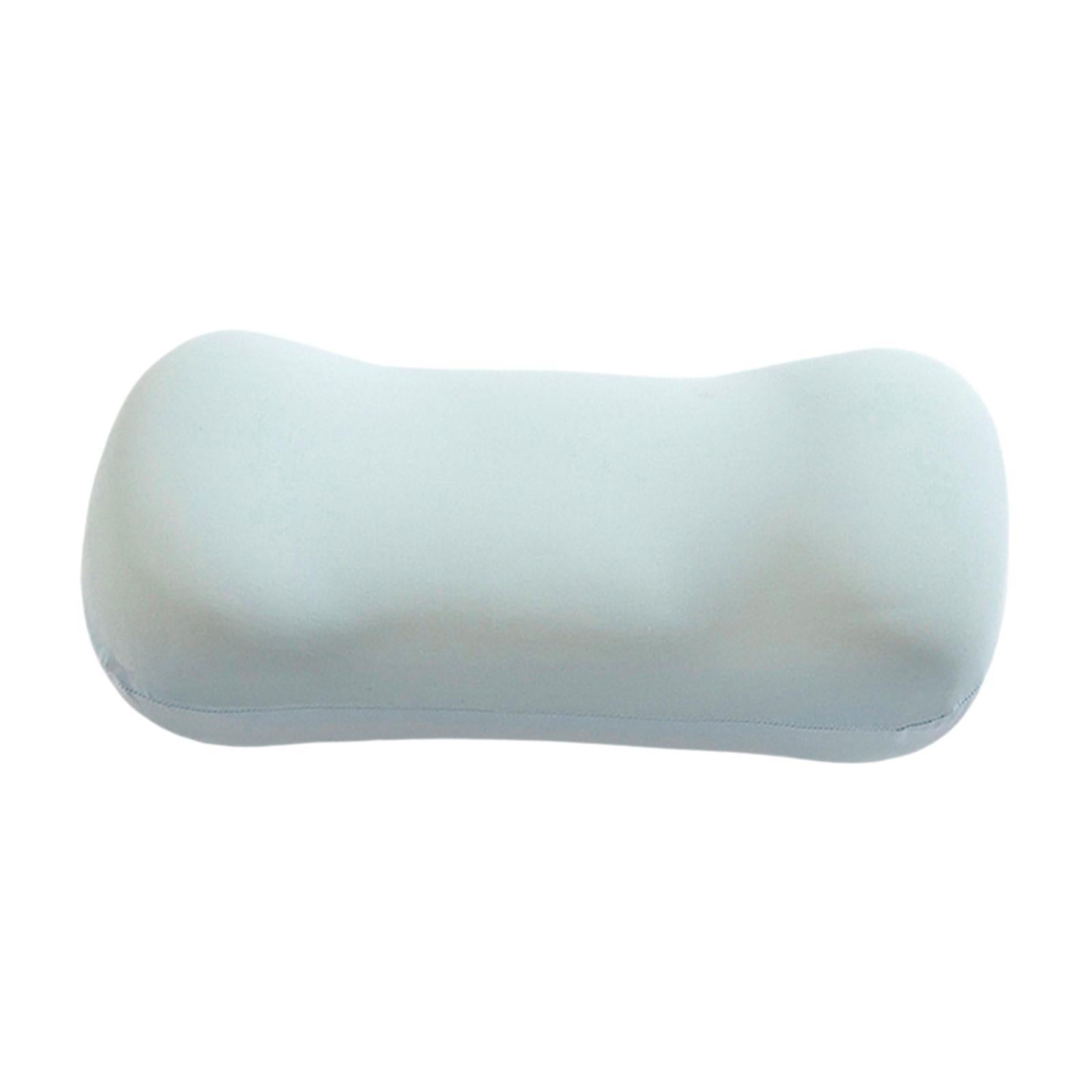 Bolster Pillow Neck Support Sleeping Bed Pillow for Drivers Home Office Blue