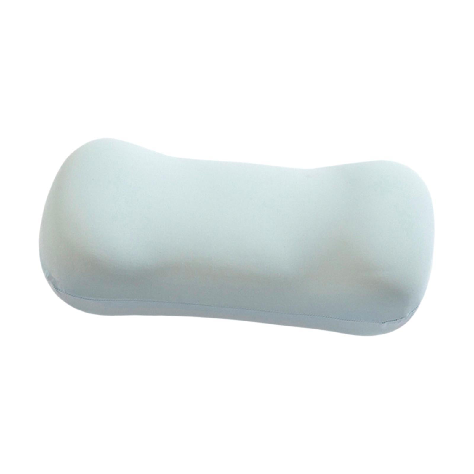 Bolster Pillow Neck Support Sleeping Bed Pillow for Drivers Home Office Blue
