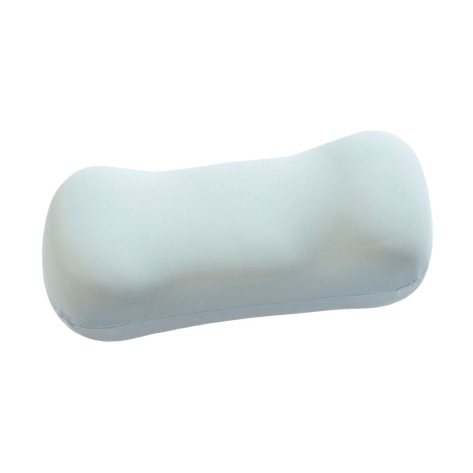 Bolster Pillow Neck Support Sleeping Bed Pillow for Drivers Home Office Blue