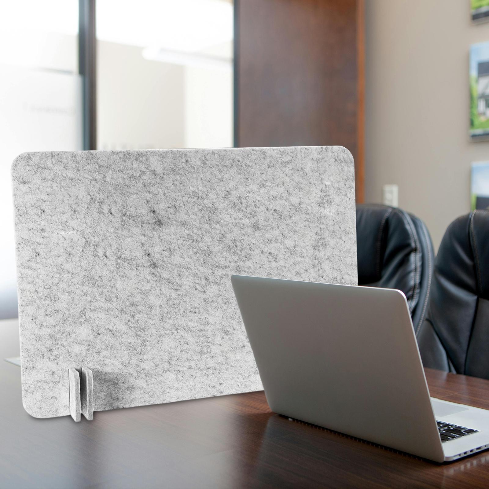 Acoustic Desk Divider Soundproof Desktop Partition for Home Office Dormitory 40cmx50cm Silver grey
