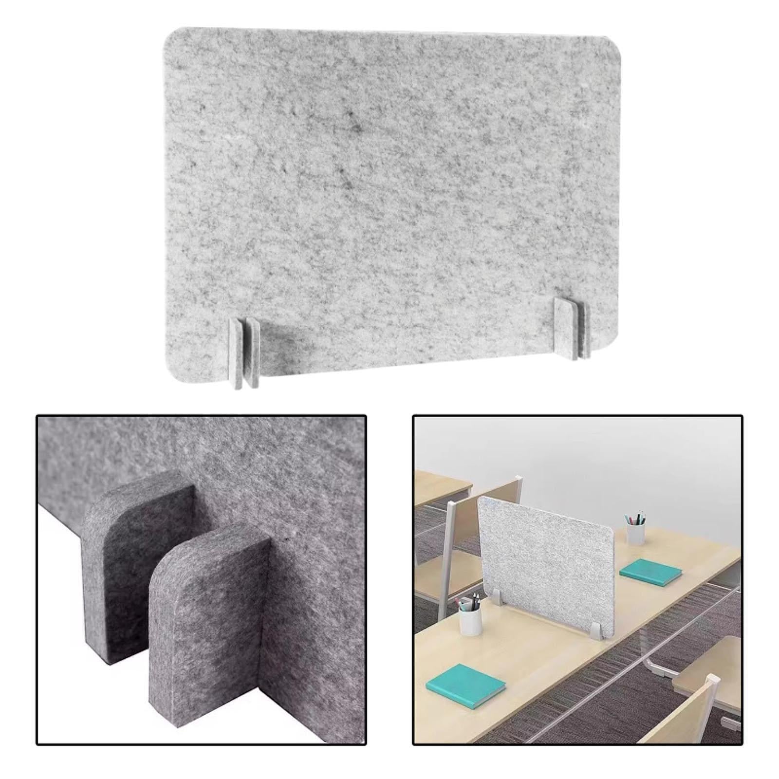 Acoustic Desk Divider Soundproof Desktop Partition for Home Office Dormitory 40cmx60cm Silver grey