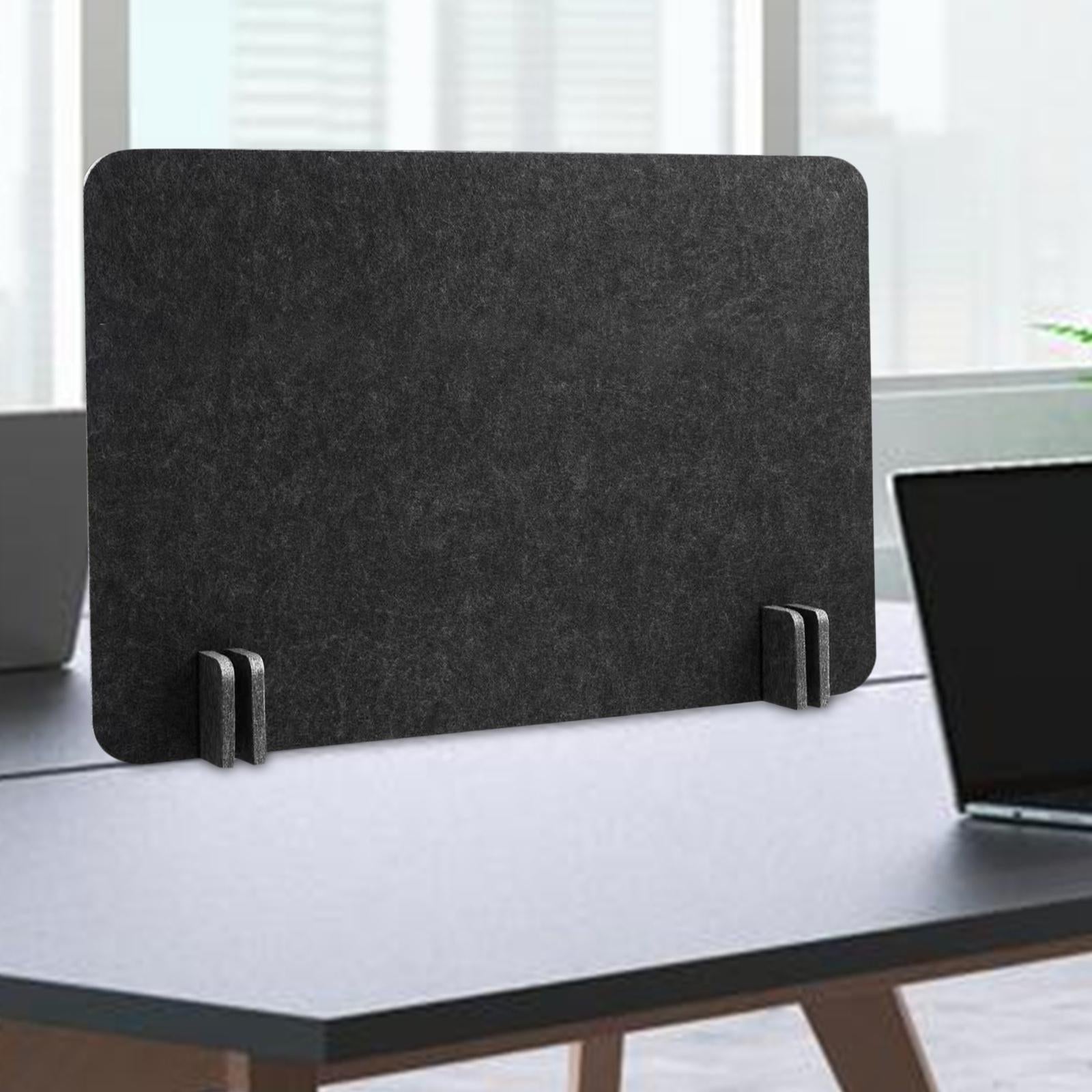 Acoustic Desk Divider Soundproof Desktop Partition for Home Office Dormitory 60cmx60cm Black and Grey