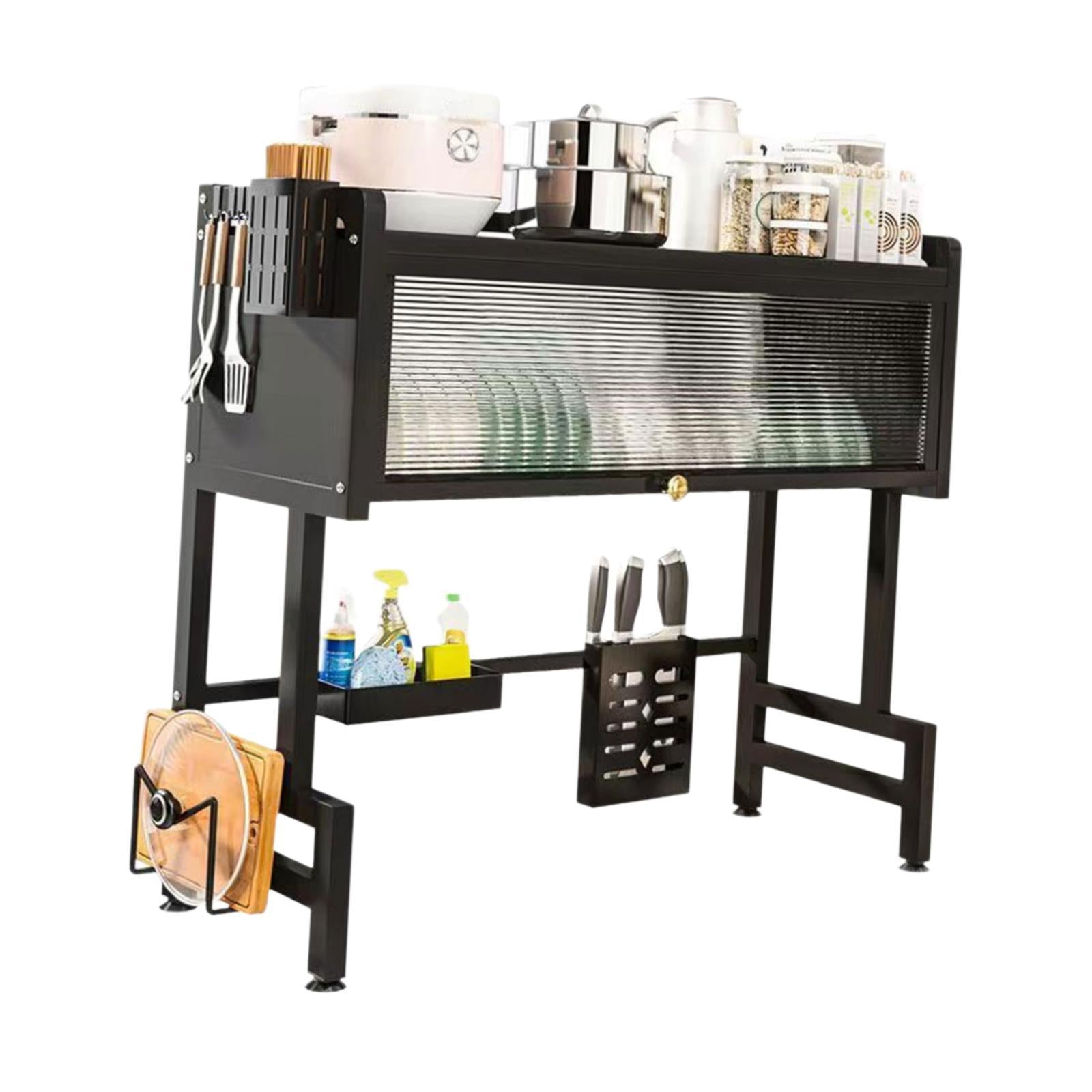 Dish Drying Rack Countertop Restaurant Sponge Carbon Steel Dish Brush Holder