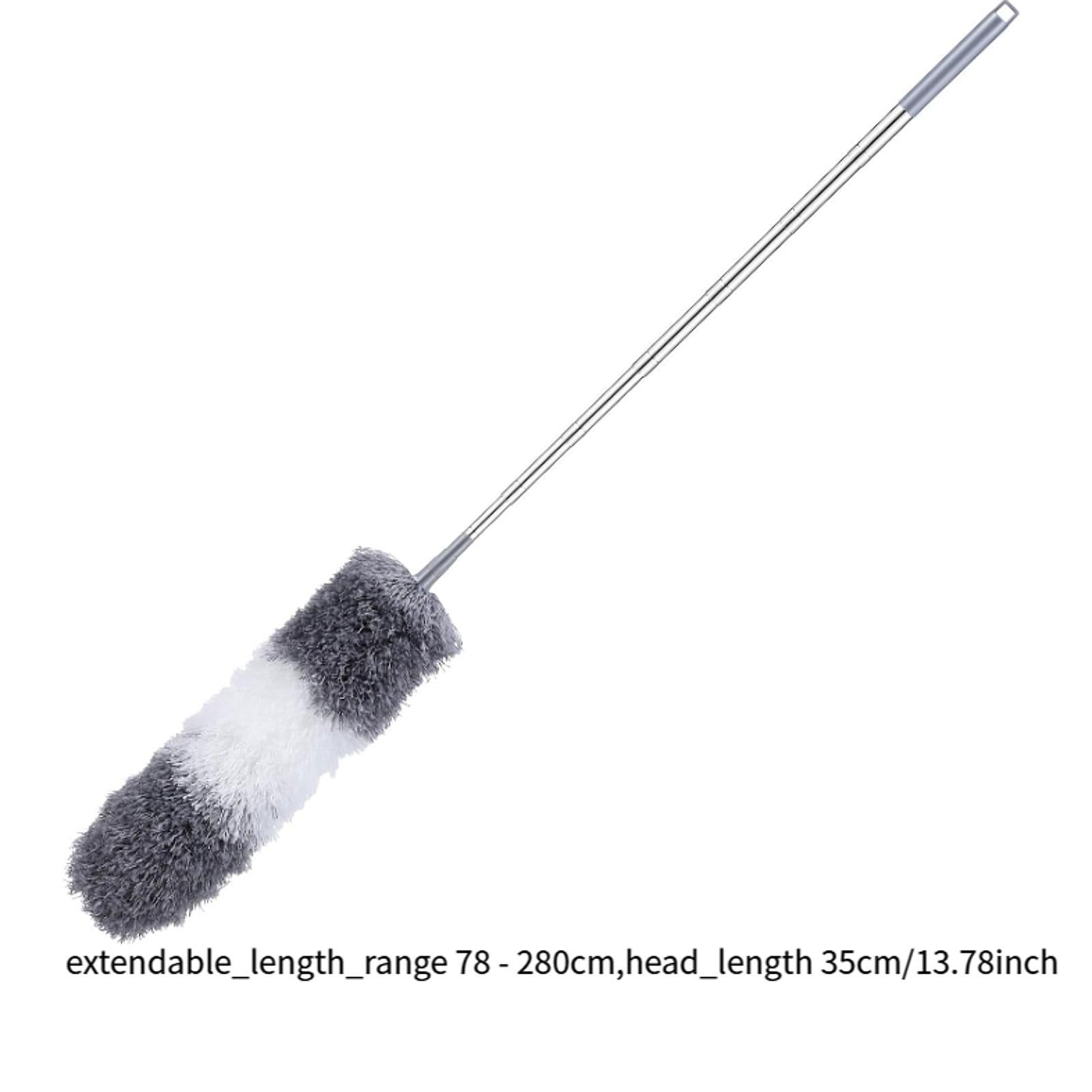 Cleaning Duster Long Handle High Reach Duster for Cleaning Home High Ceiling grey and white