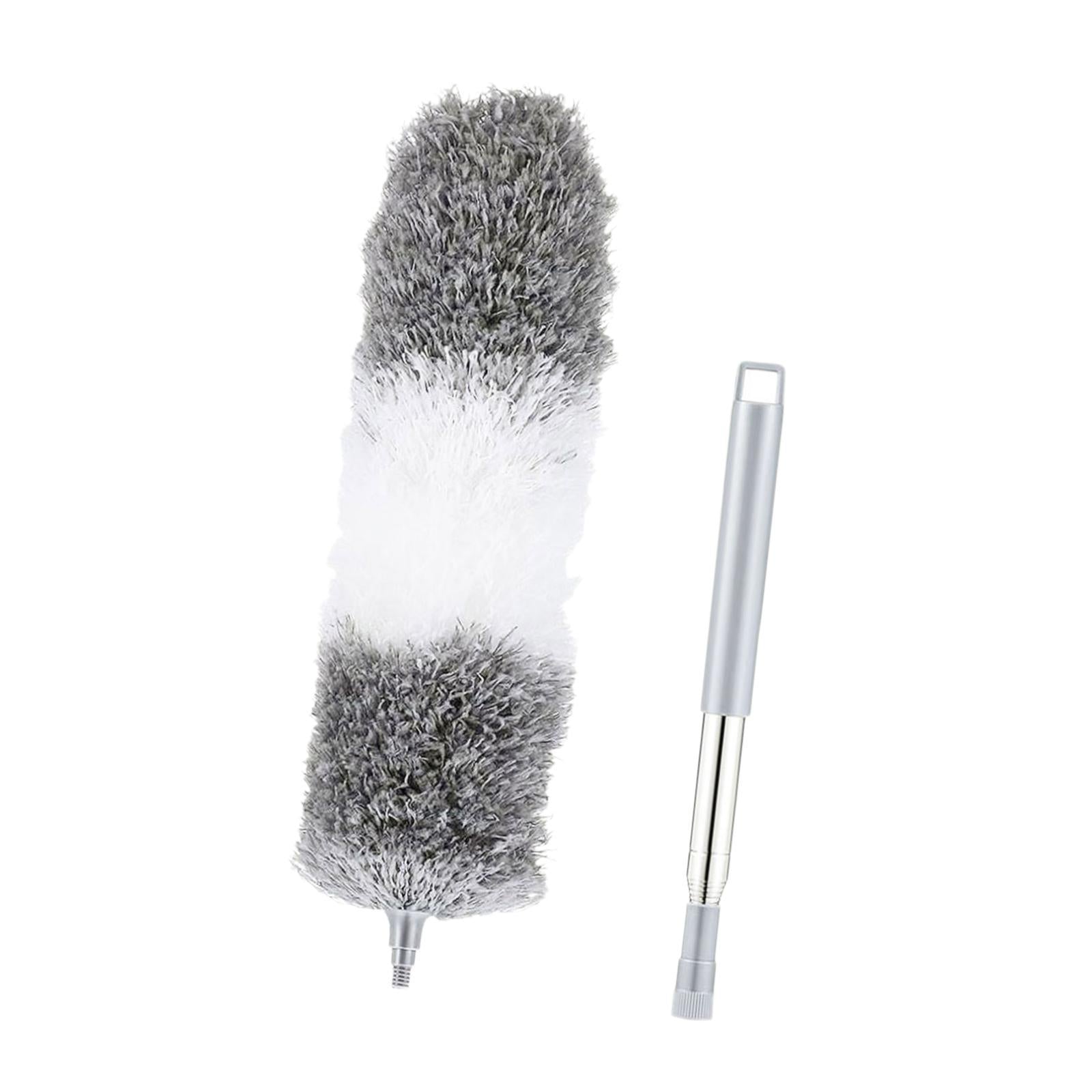 Cleaning Duster Long Handle High Reach Duster for Cleaning Home High Ceiling grey white