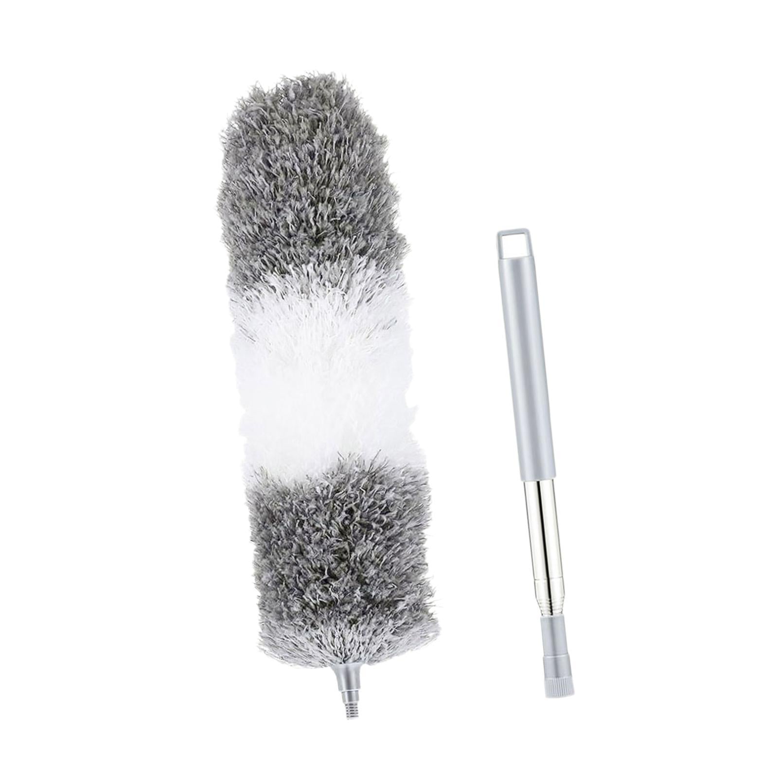 Cleaning Duster Long Handle High Reach Duster for Cleaning Home High Ceiling grey white