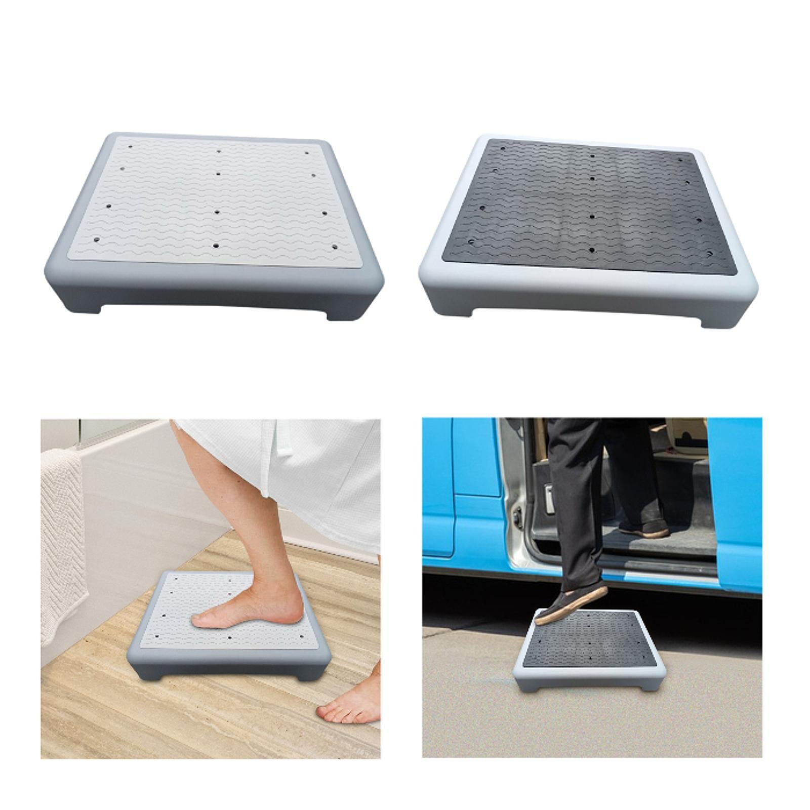 Shower Step Stool Slip Resistant Stepping Stool for Bedroom Bathroom Bathtub Gray