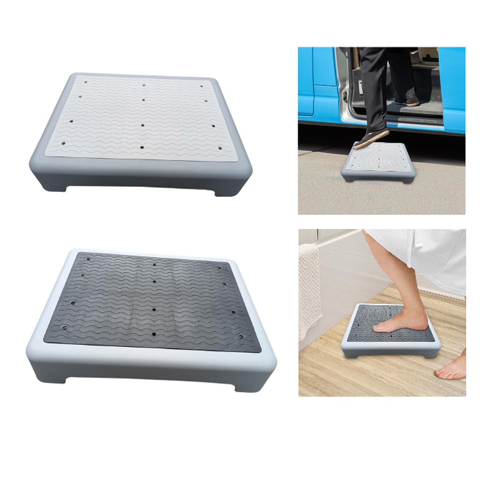 Shower Step Stool Slip Resistant Stepping Stool for Bedroom Bathroom Bathtub Gray