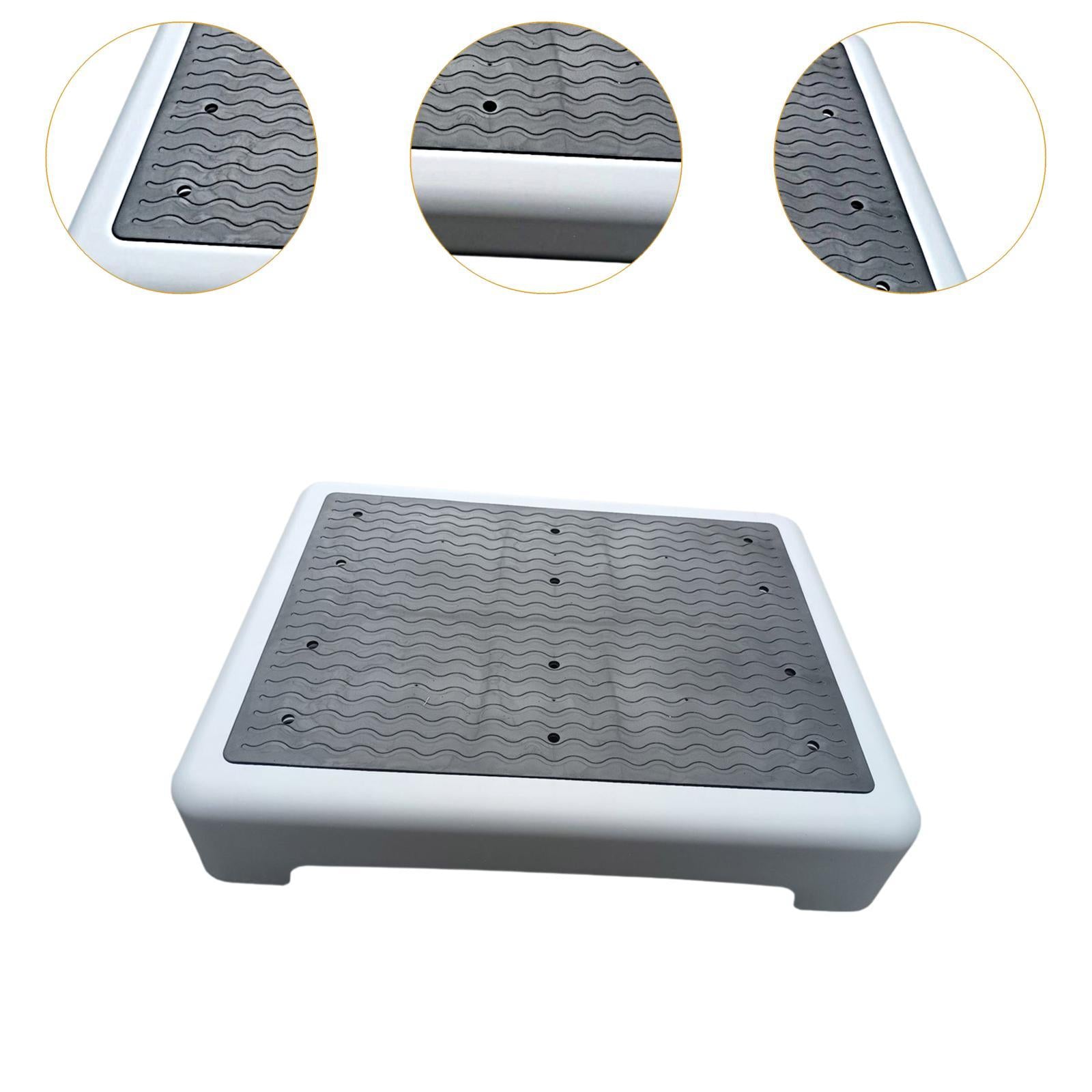 Shower Step Stool Slip Resistant Stepping Stool for Bedroom Bathroom Bathtub Black